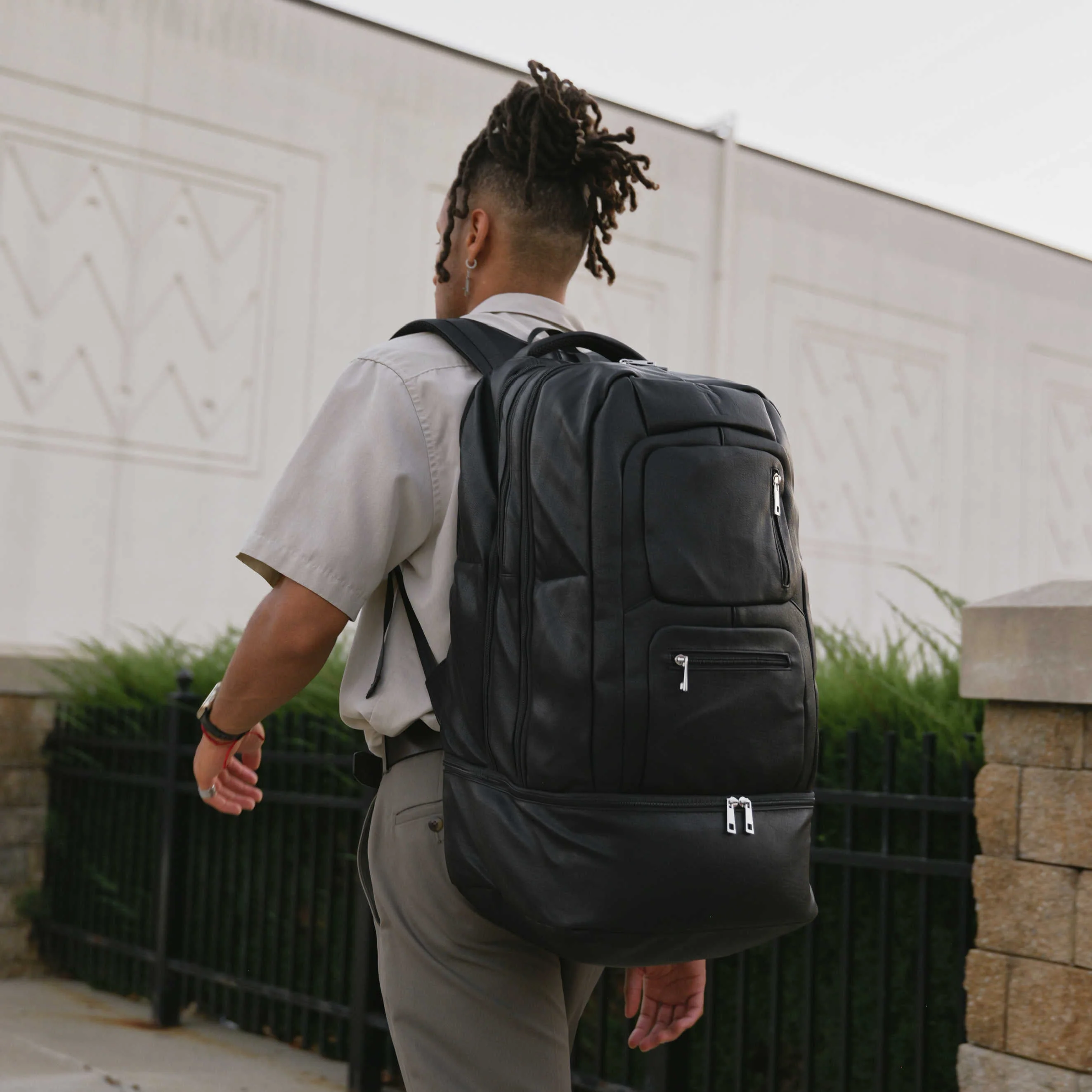 Black Leather Patented Carry On Backpack (Only 300 Made) - Image 17
