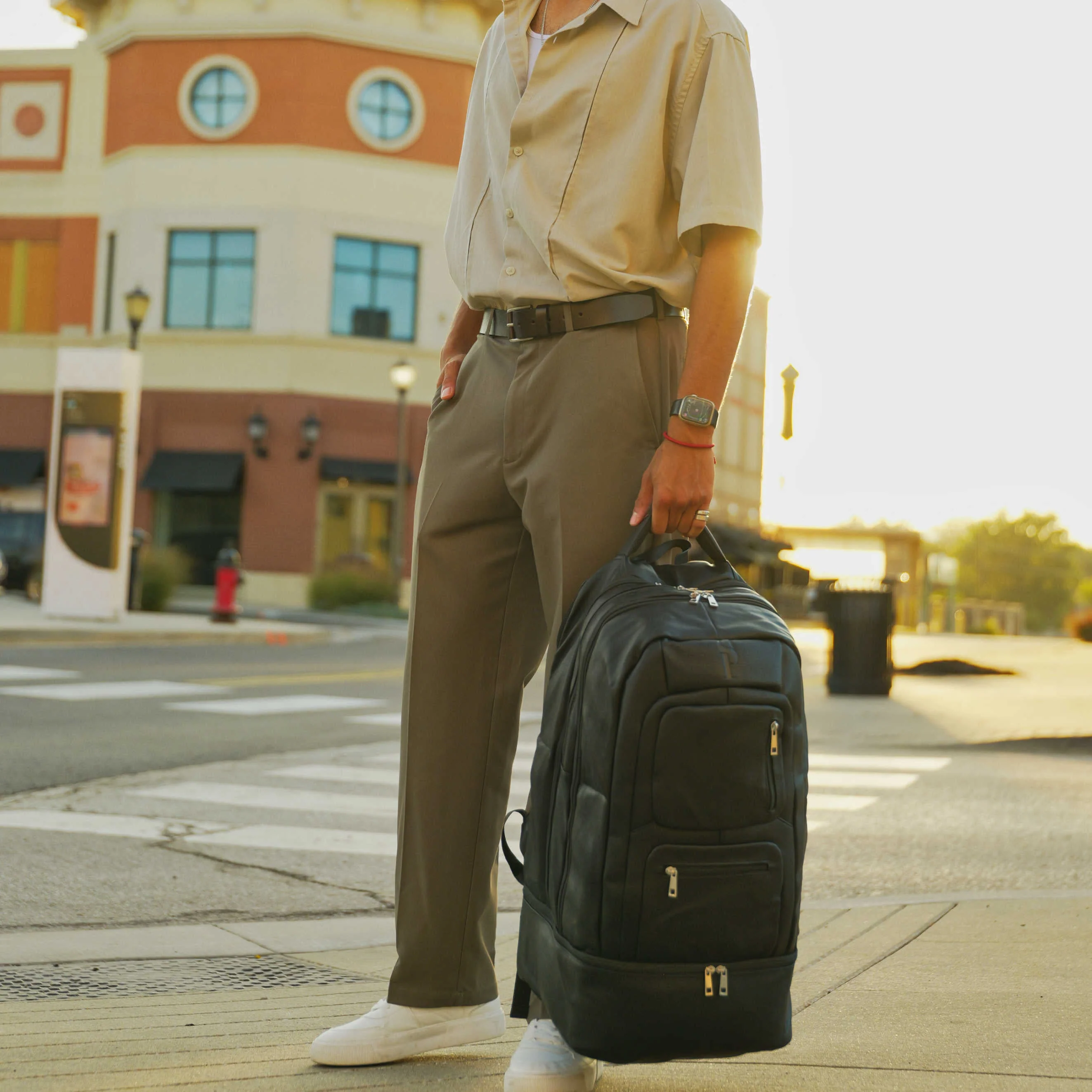Black Leather Patented Carry On Backpack (Only 300 Made) - Image 18
