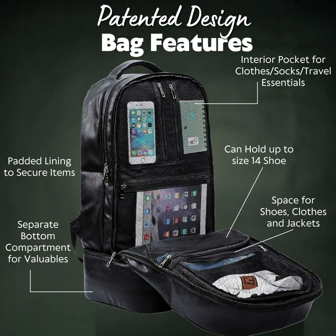 Black Leather Patented Carry-on Bag (XL Design) (Only 300 Made) - Image 10