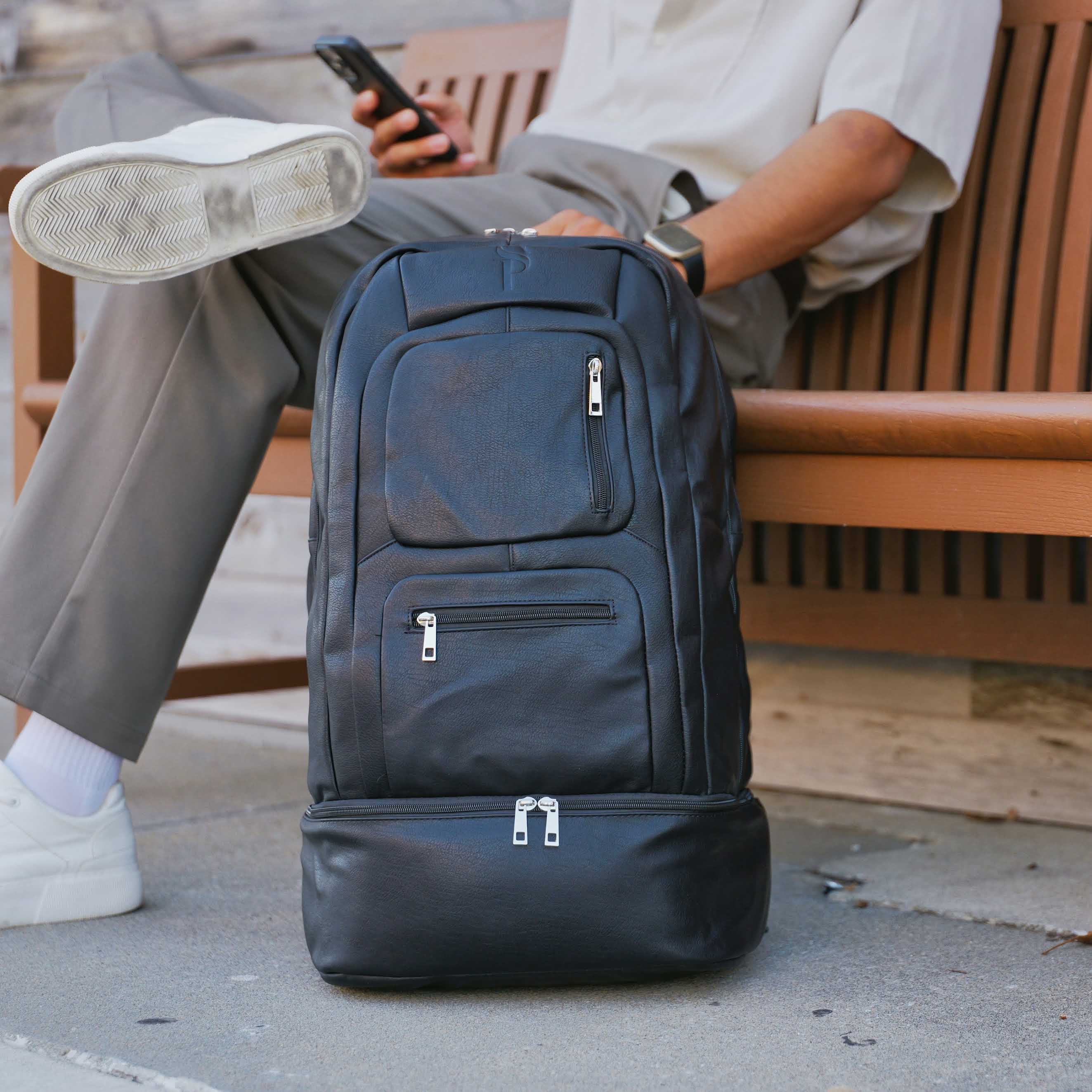 Black Leather Patented Carry-on Bag (XL Design) (Only 300 Made) - Image 7