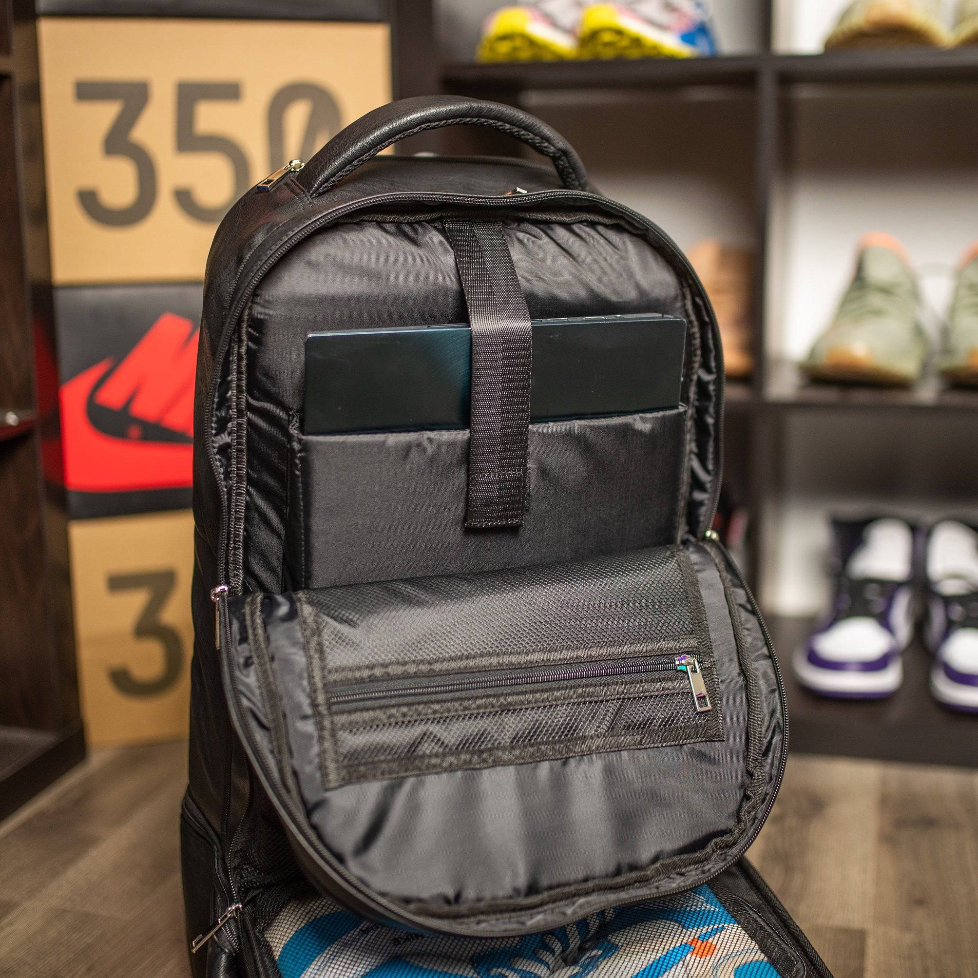 Black Leather Roller Bag Set - Image 7
