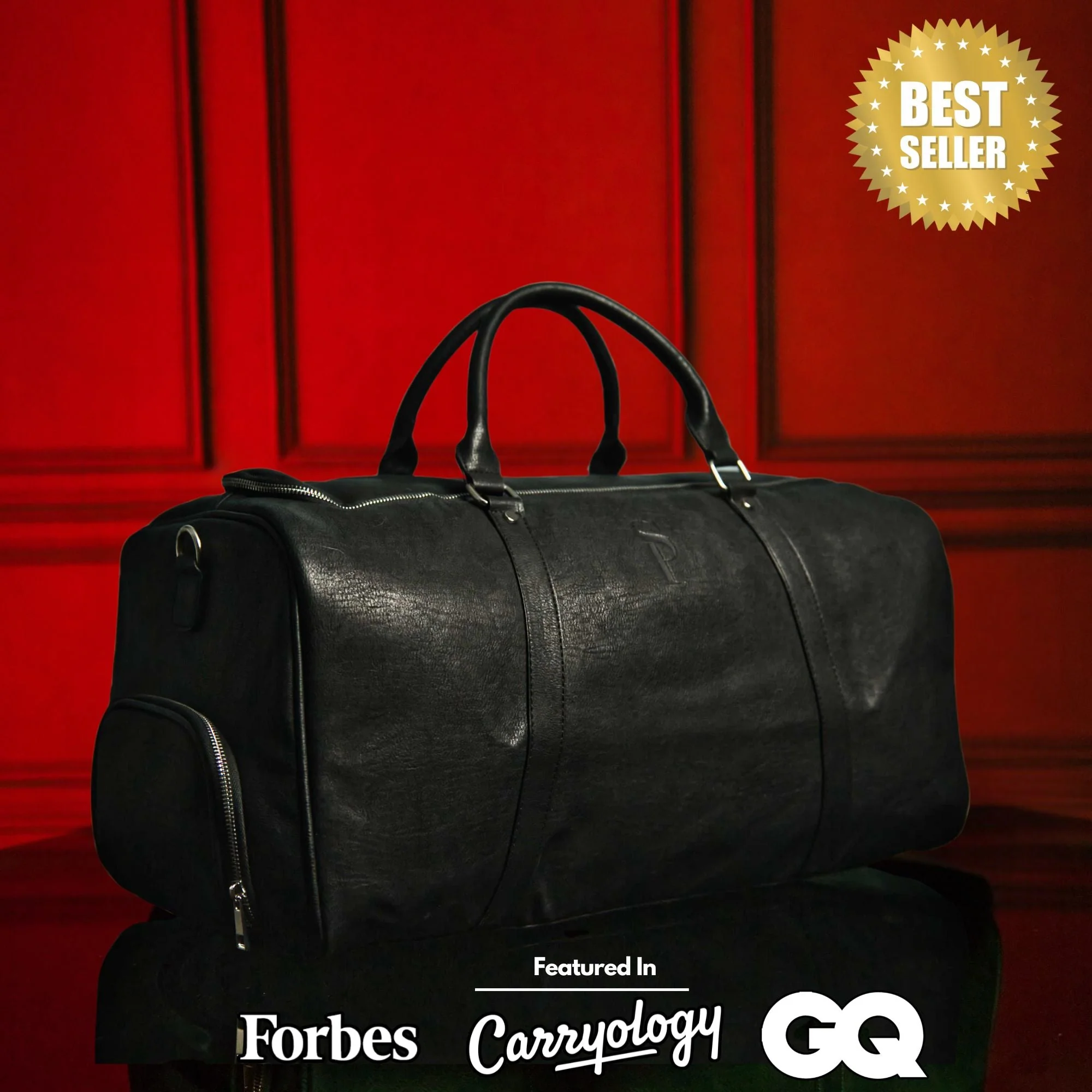 Black Leather XL Signature Bag Set (XL Signature Backpack and Duffle Bag) - Image 4
