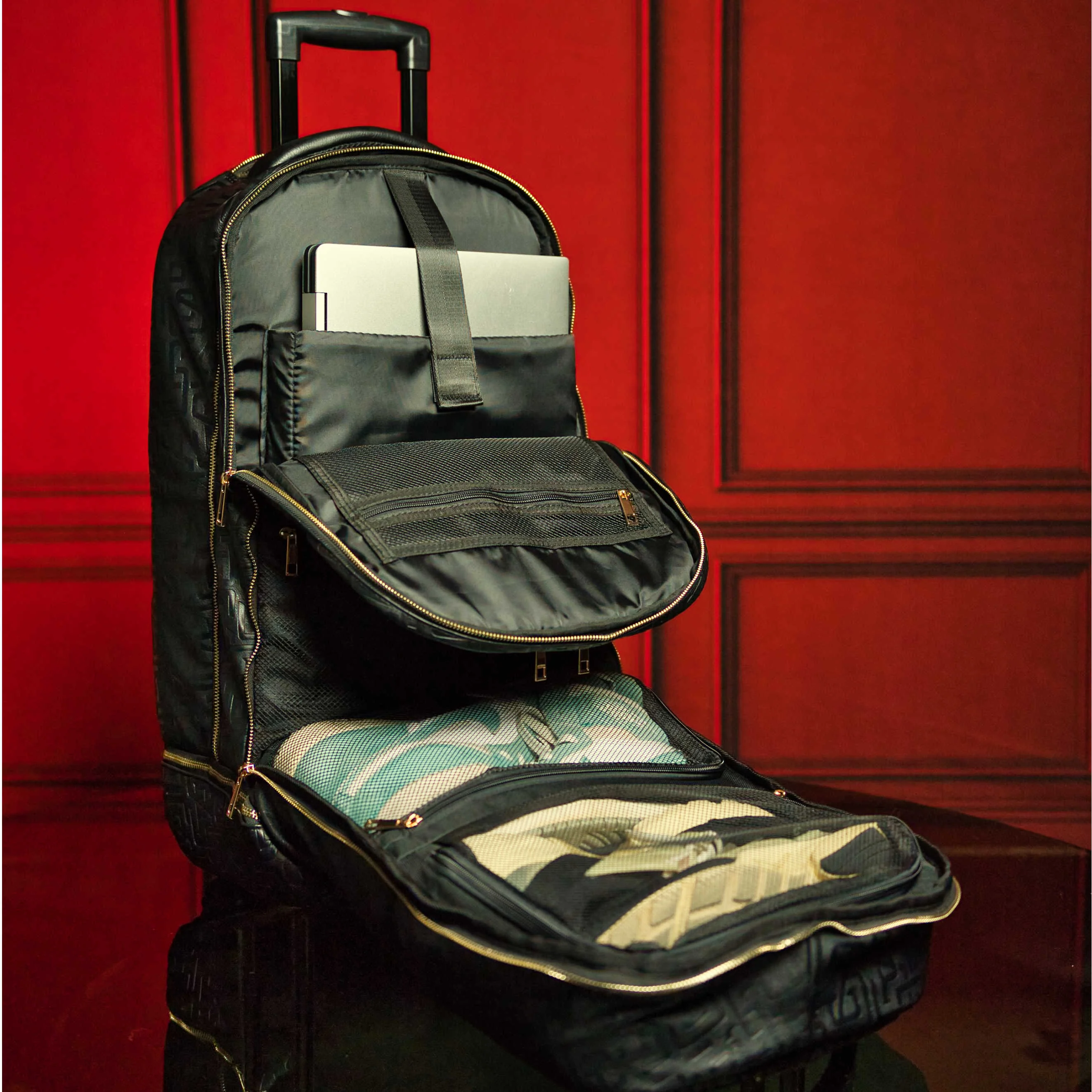 Black Monogram Leather Carry-On Roller Bag (Only 150 Made) - Image 2