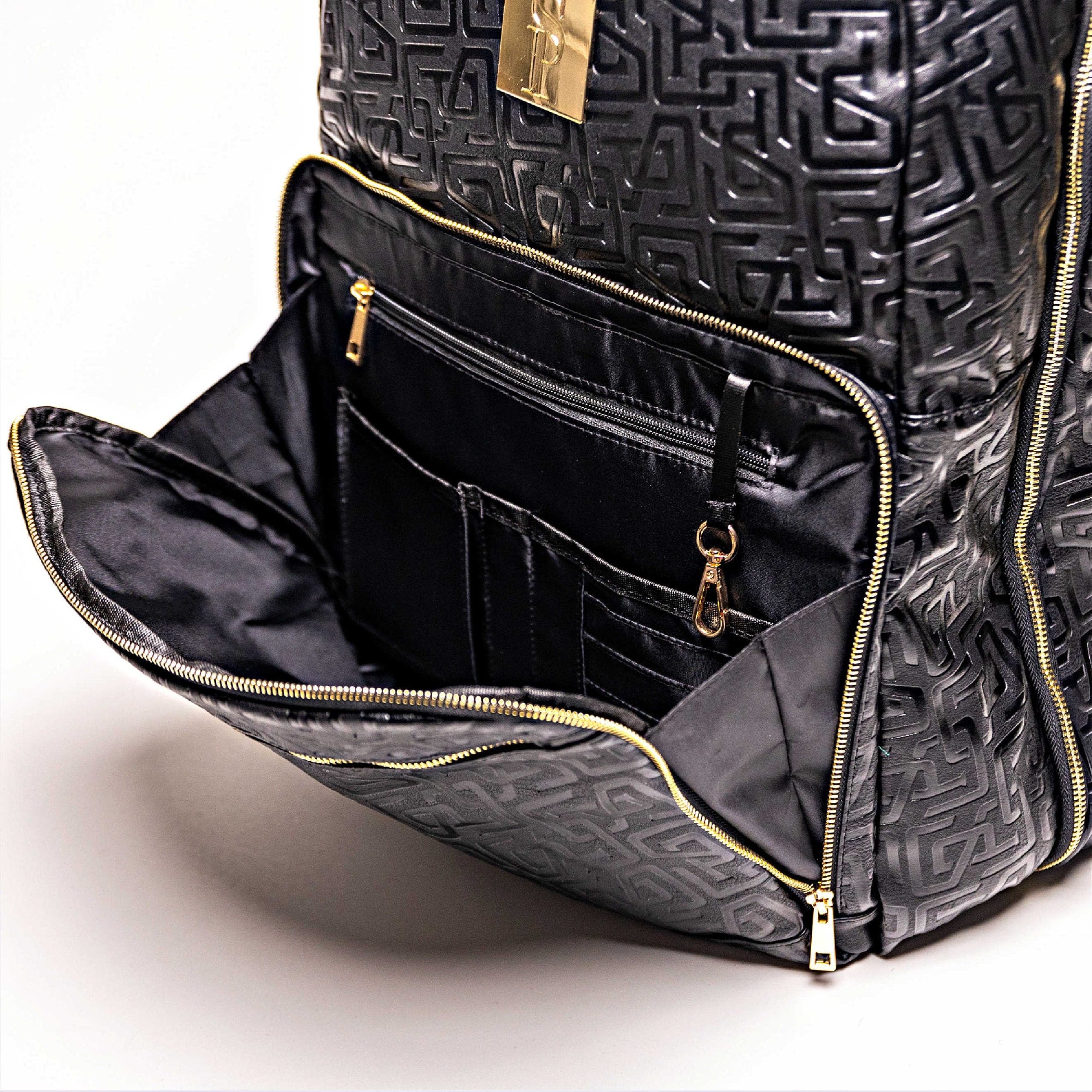Black Monogram Leather Commuter Bag - Image 6