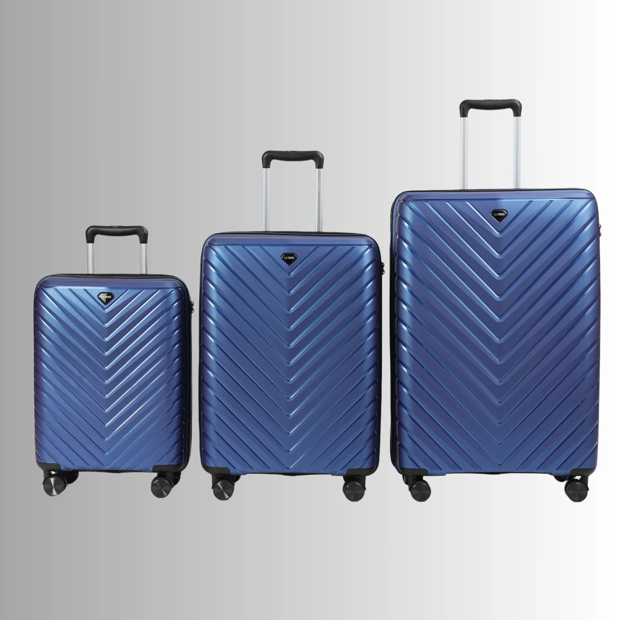 Blue Hardcase Roller Luggage Set (28', 24' and 20') - Image 2