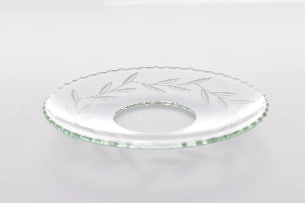 Bobeche - SET OF 2 Floral Ridge Glass 2.75 Inch