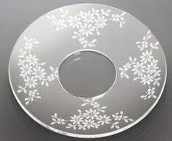 Bobeche - SET OF 2 Flower Pattern Glass 2.75 Inch - Image 2