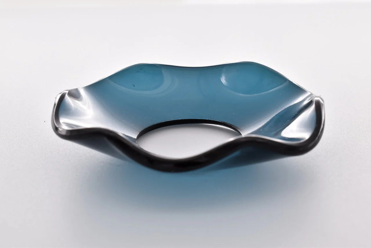 Bobeche - SET OF 2 Gray Fluted Glass 2.75 Inch - Image 2