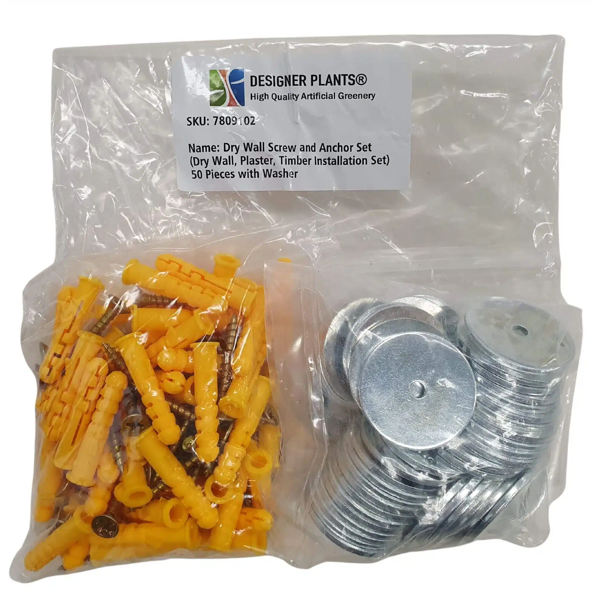 Budget Pack Screw, Washer & Plug Kit (Timber, Drywall and Plaster) 50 Pack - Image 2