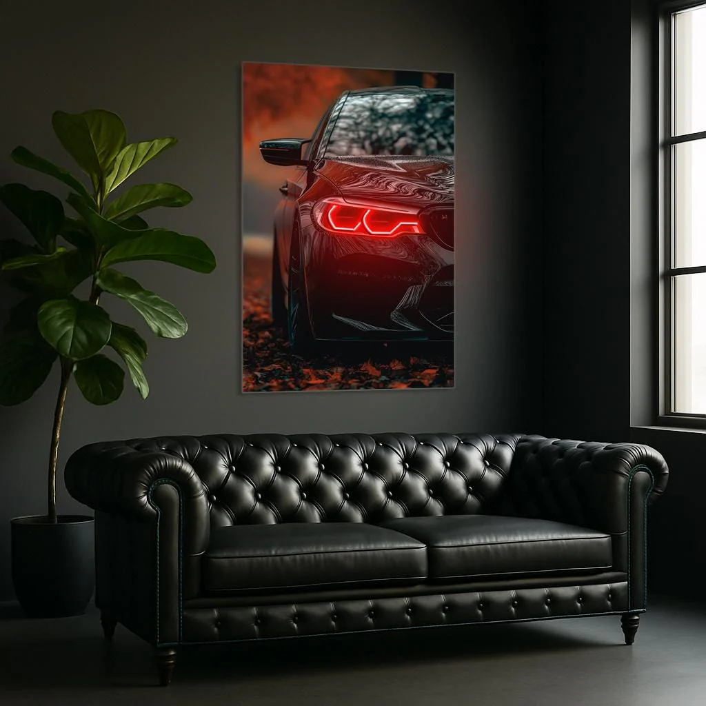 Car LED Plexiglass Wall Sign with Dimmer – UV‑Printed Neon Garage Art - Image 6