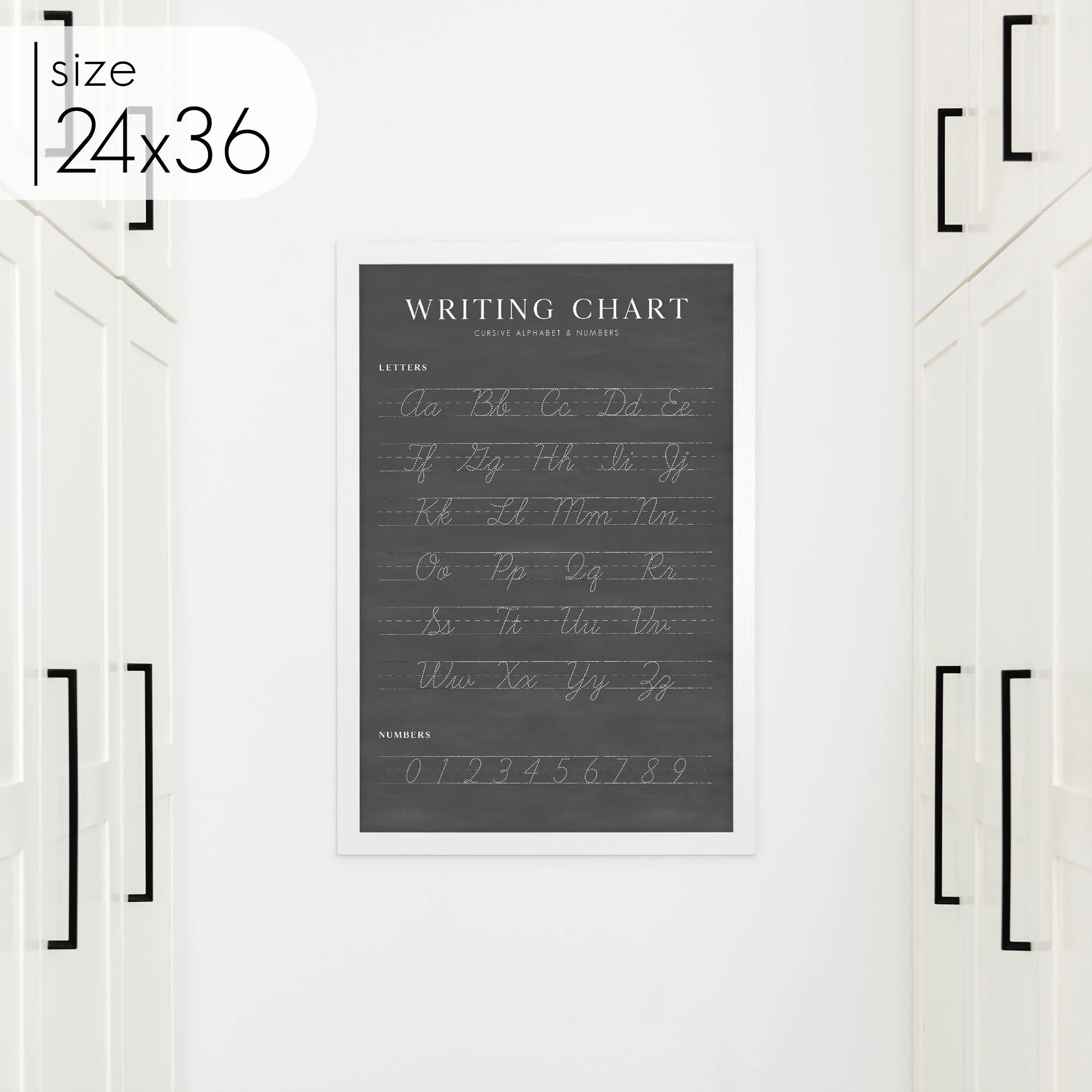 Chalkboard Cursive Writing Chart - Image 2