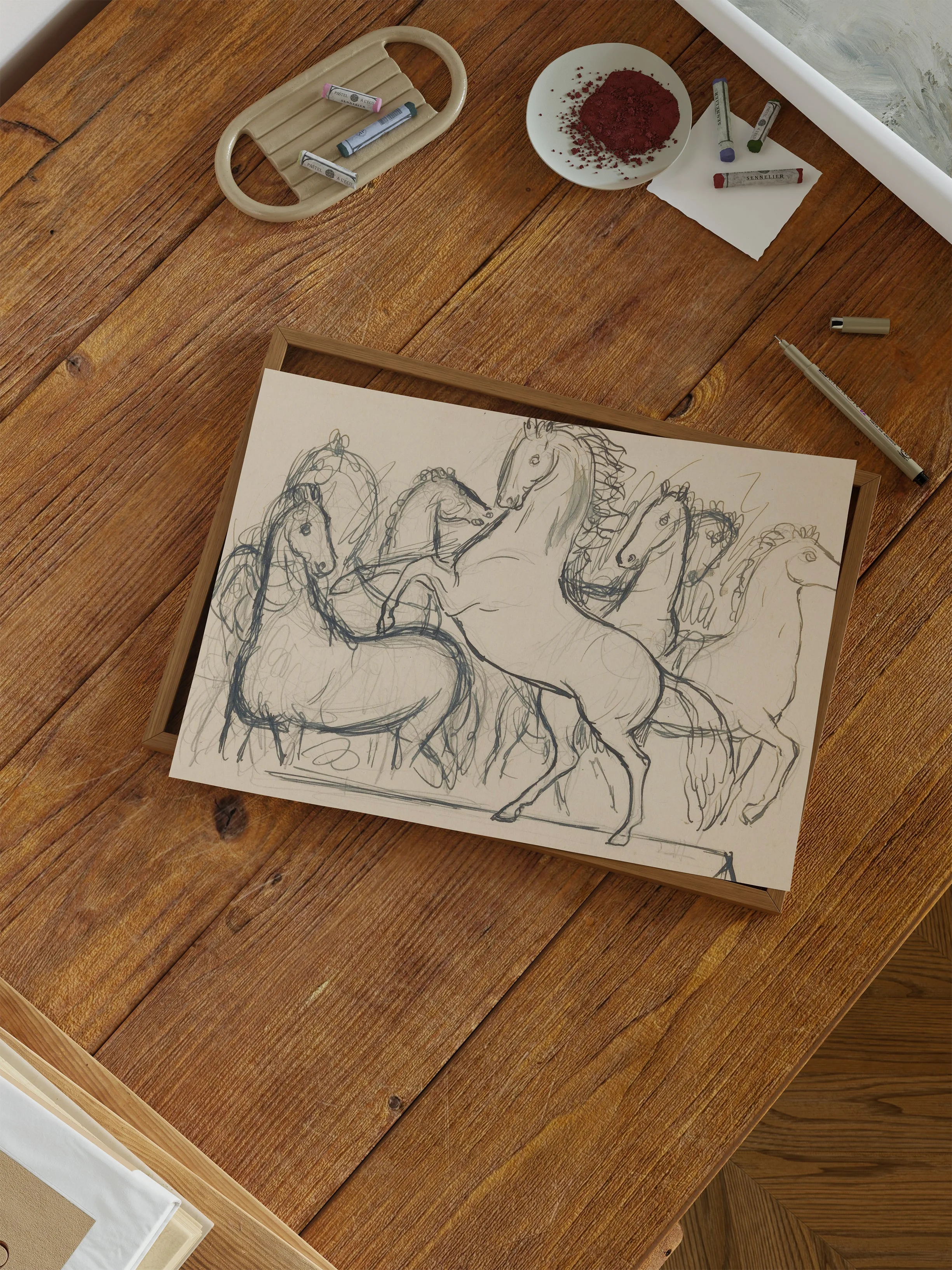 Charcoal Horses II - Image 7