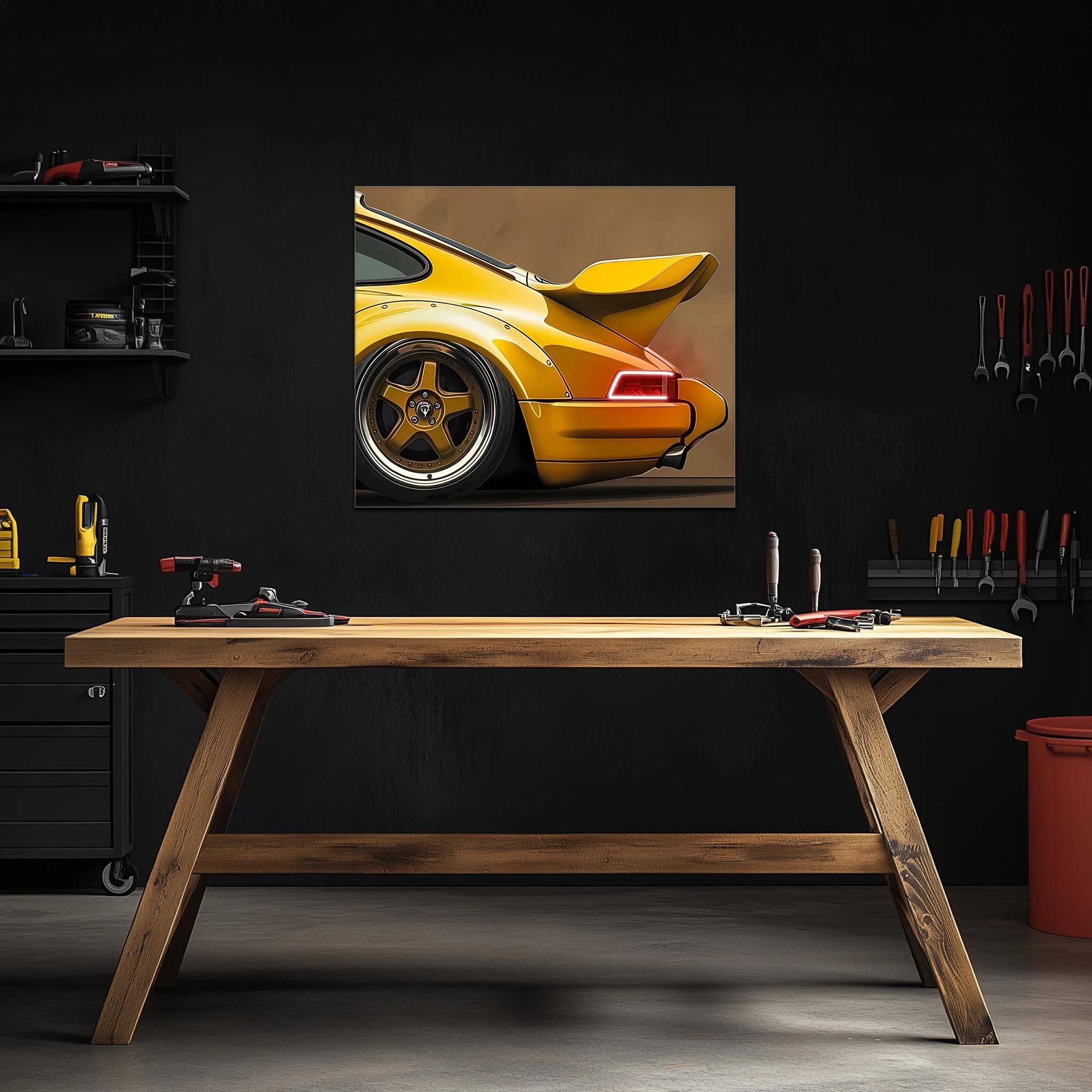 Classic Car Neon Wall Art - UV Printed LED Plexiglass Sign for Garage, Man Cave & Retro Car Fans - Adjustable Light and Free Shipping - Image 2
