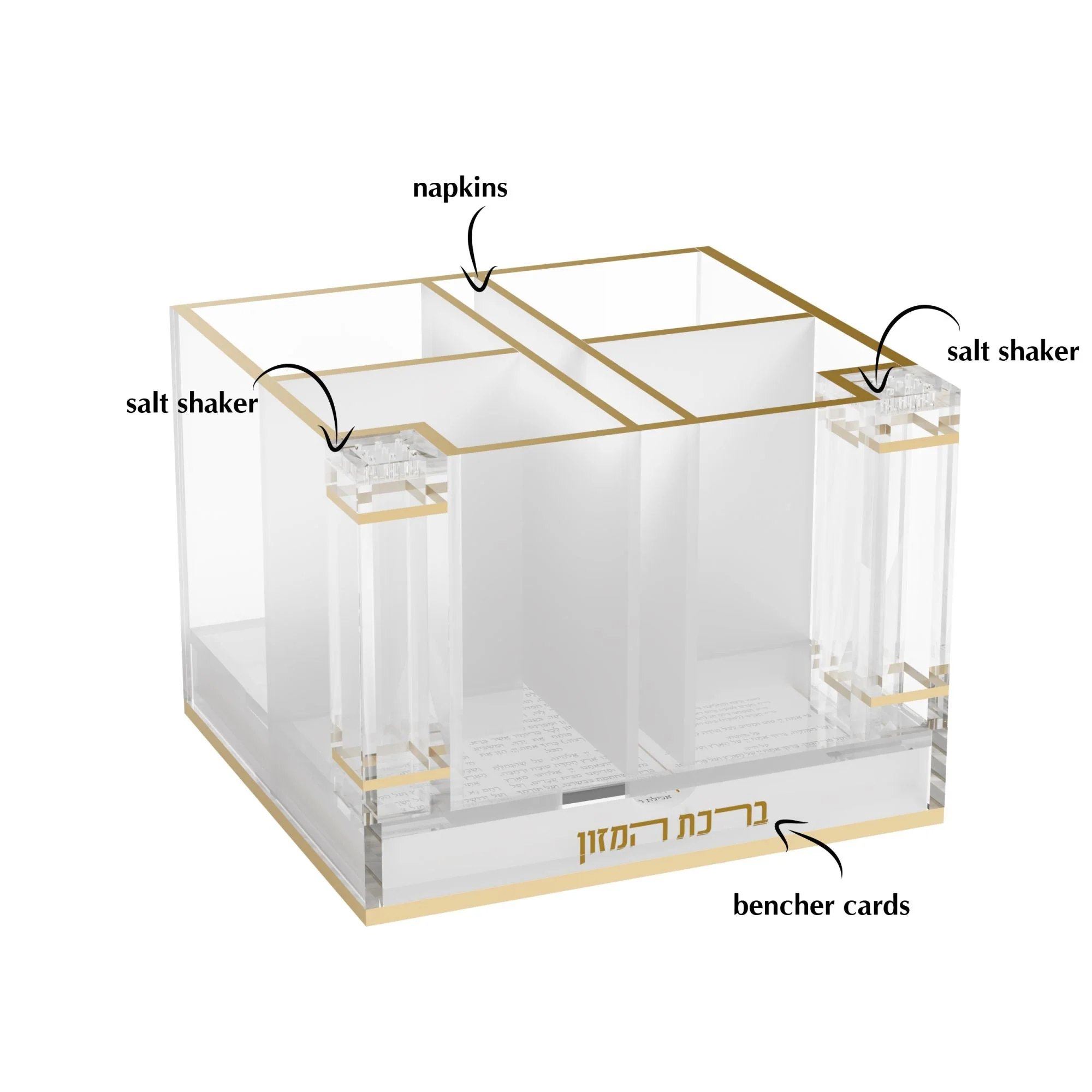 Classic Cutlery Holder with Salt & Bencher Set - Image 3