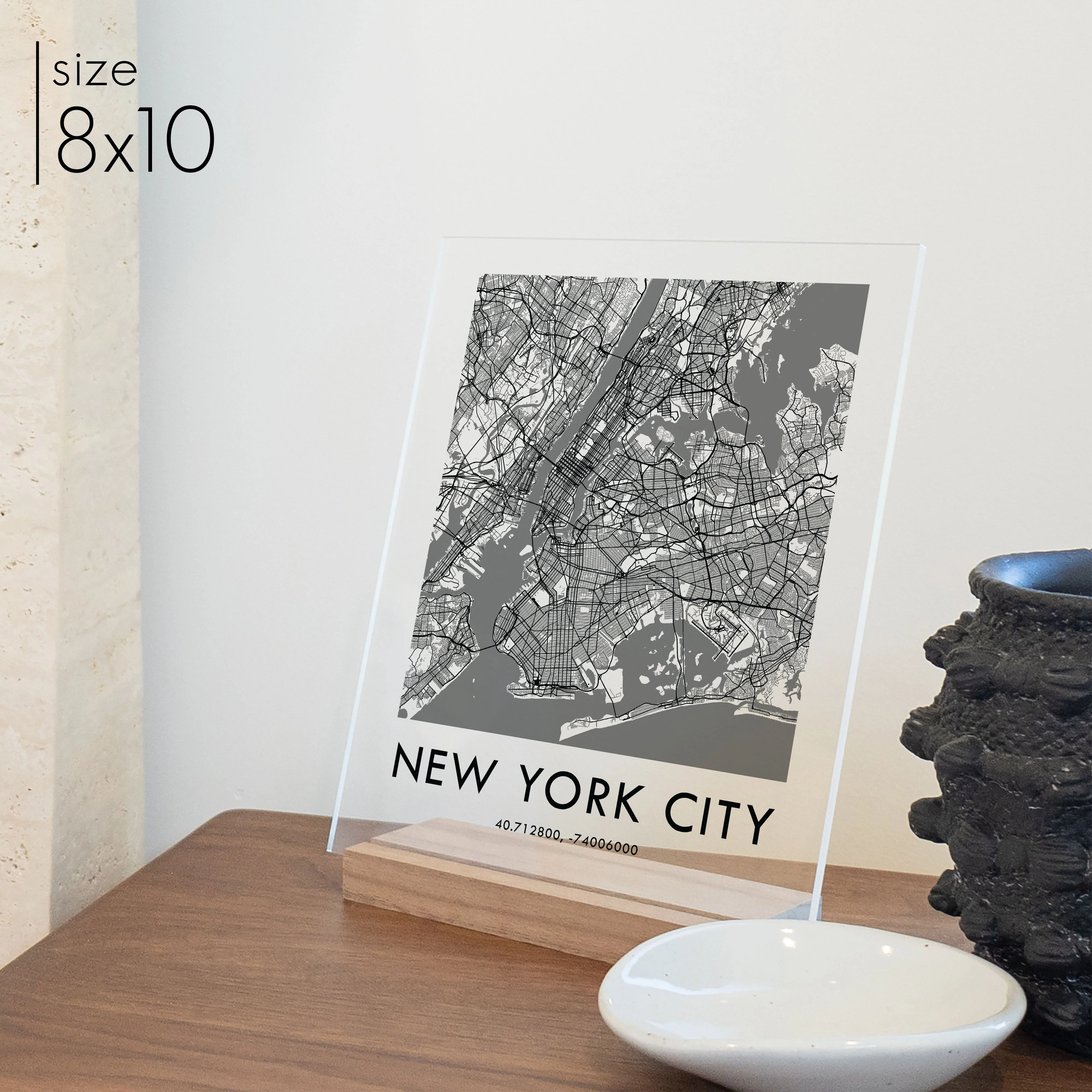 Clear Acrylic New York City Street Map - Image 5
