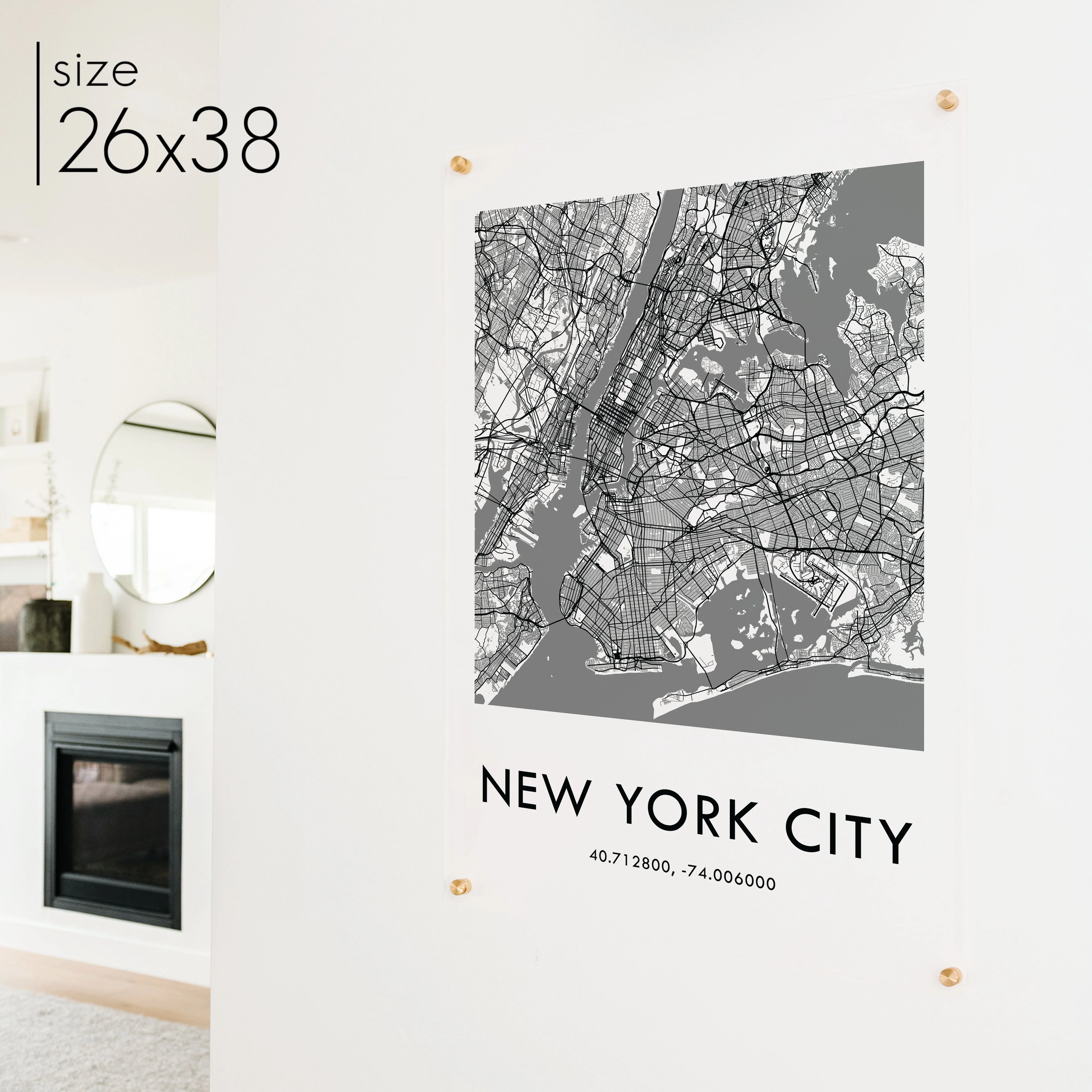 Clear Acrylic New York City Street Map - Image 4