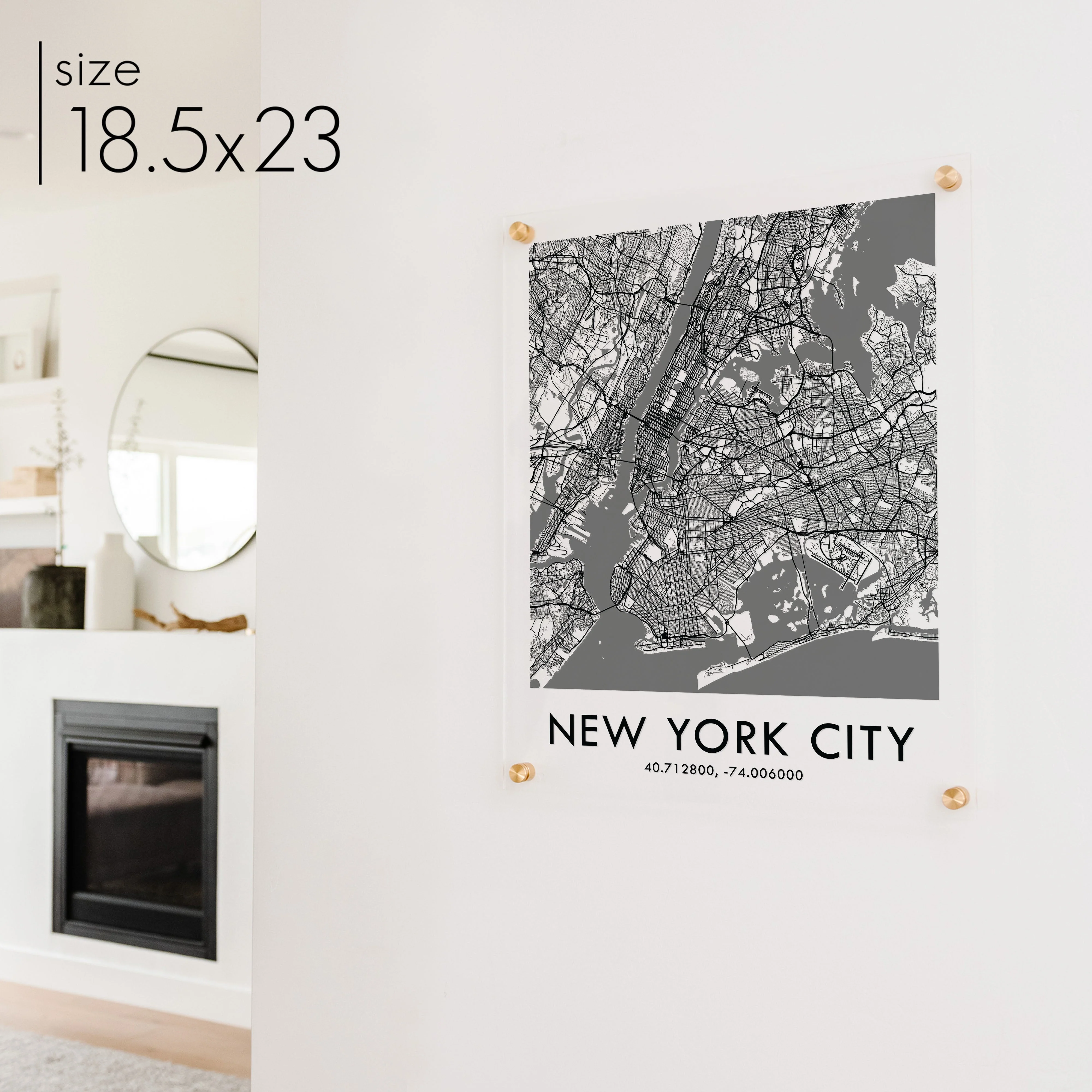 Clear Acrylic New York City Street Map - Image 5