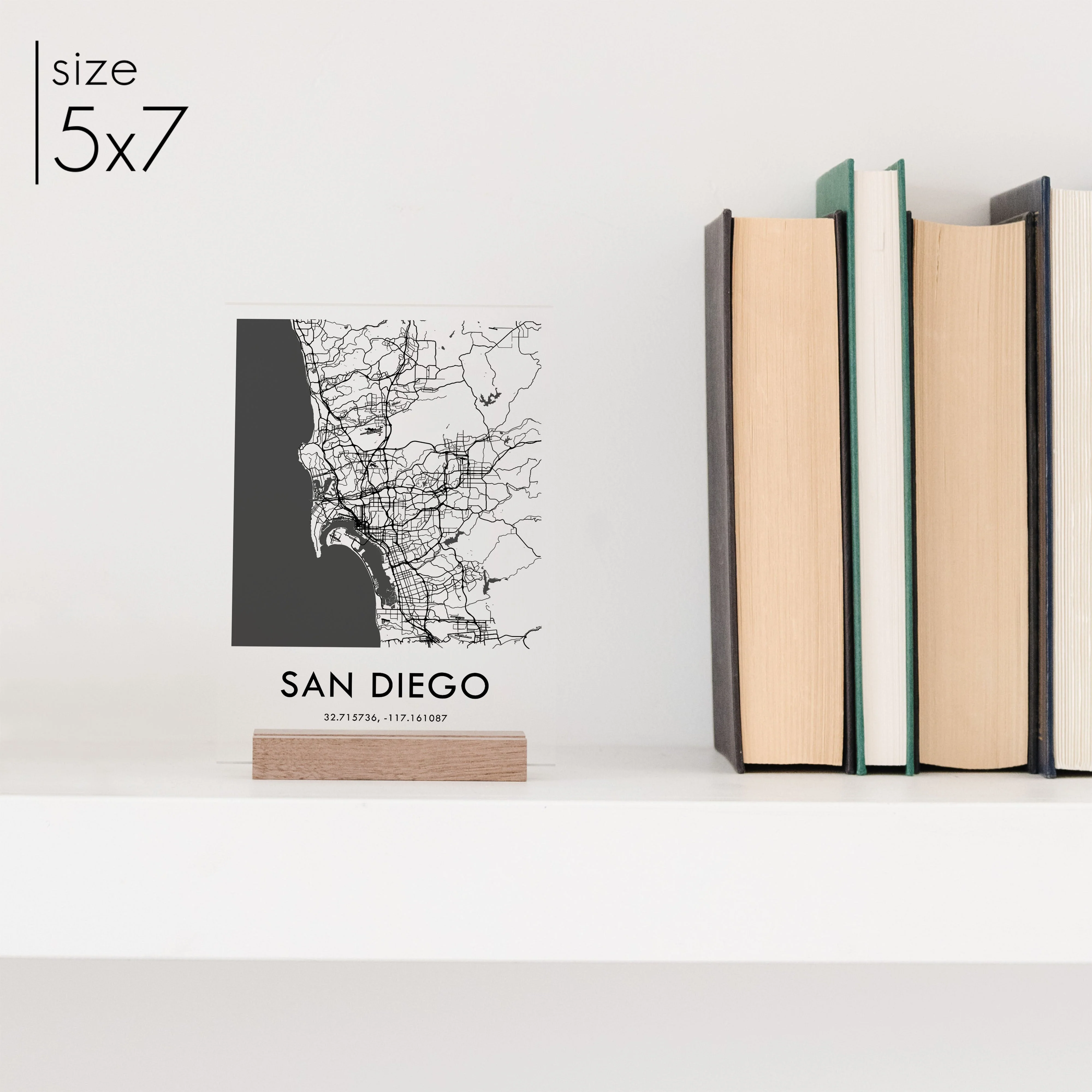 Clear Acrylic San Diego City Street Map - Image 5