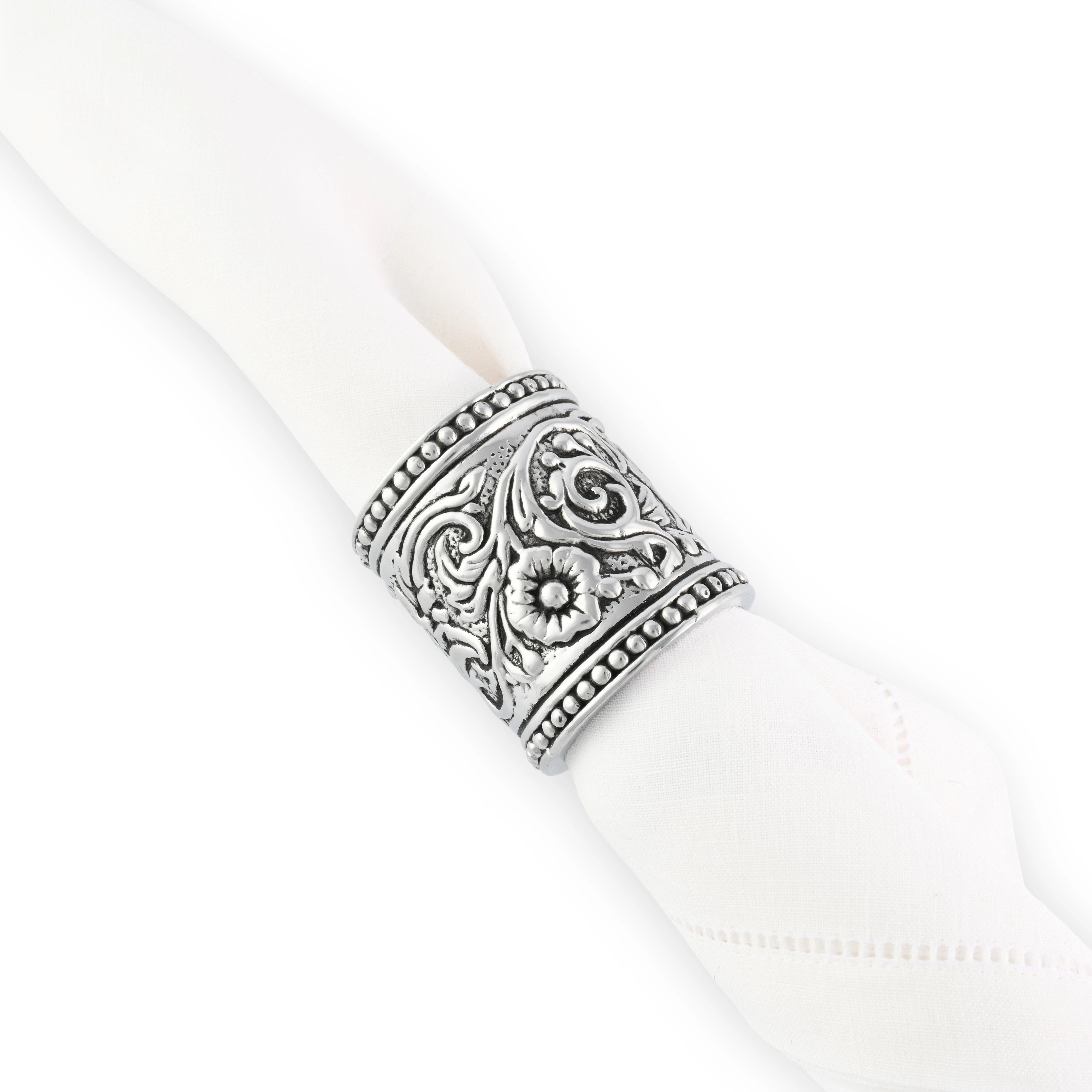 Concho Pattern Napkin Rings Set of 4 - Image 5