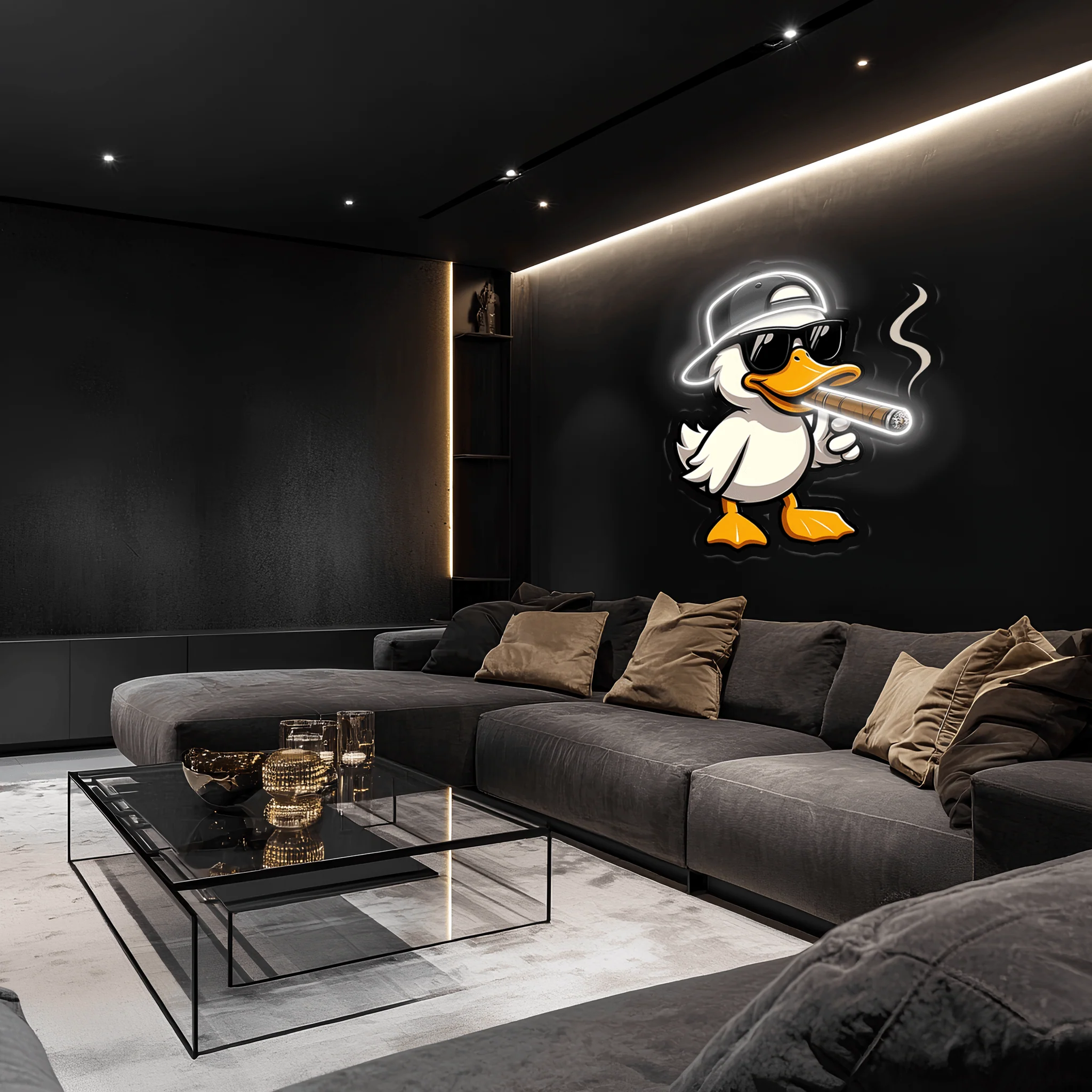 Cool Duck Plexiglass Neon Art, Duck Neon Sign, Neon Light Sign, Neon Wall Art - Image 3