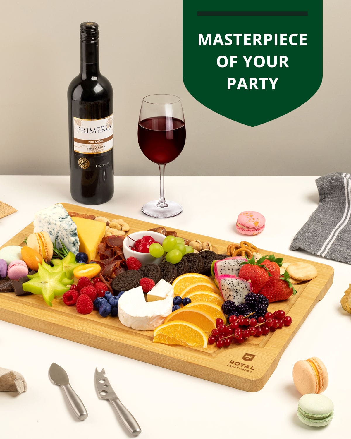 Cutting Board with Compartments, 18” x 12” - Image 5