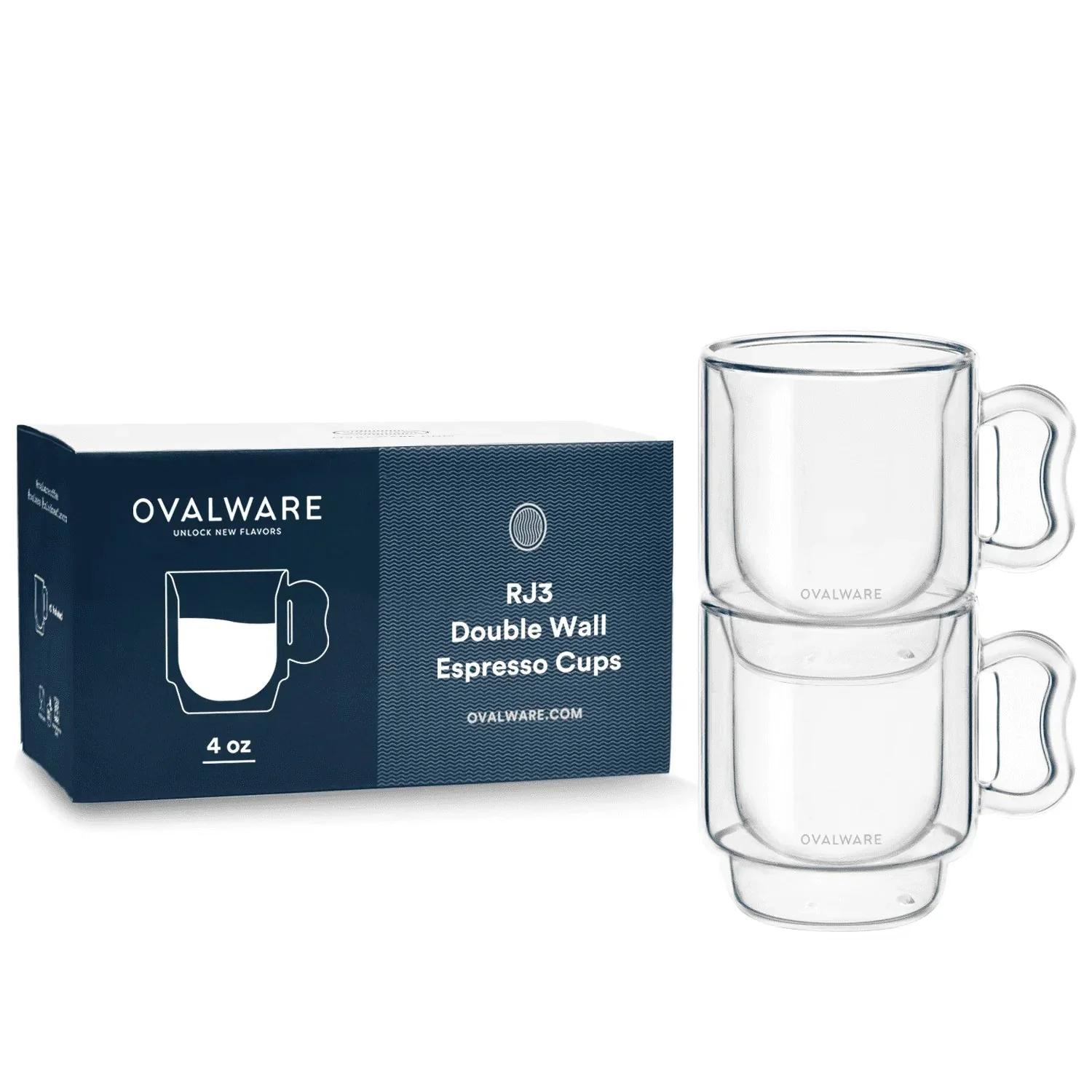 Double Wall Espresso Cups - 120ml/4oz - Image 4