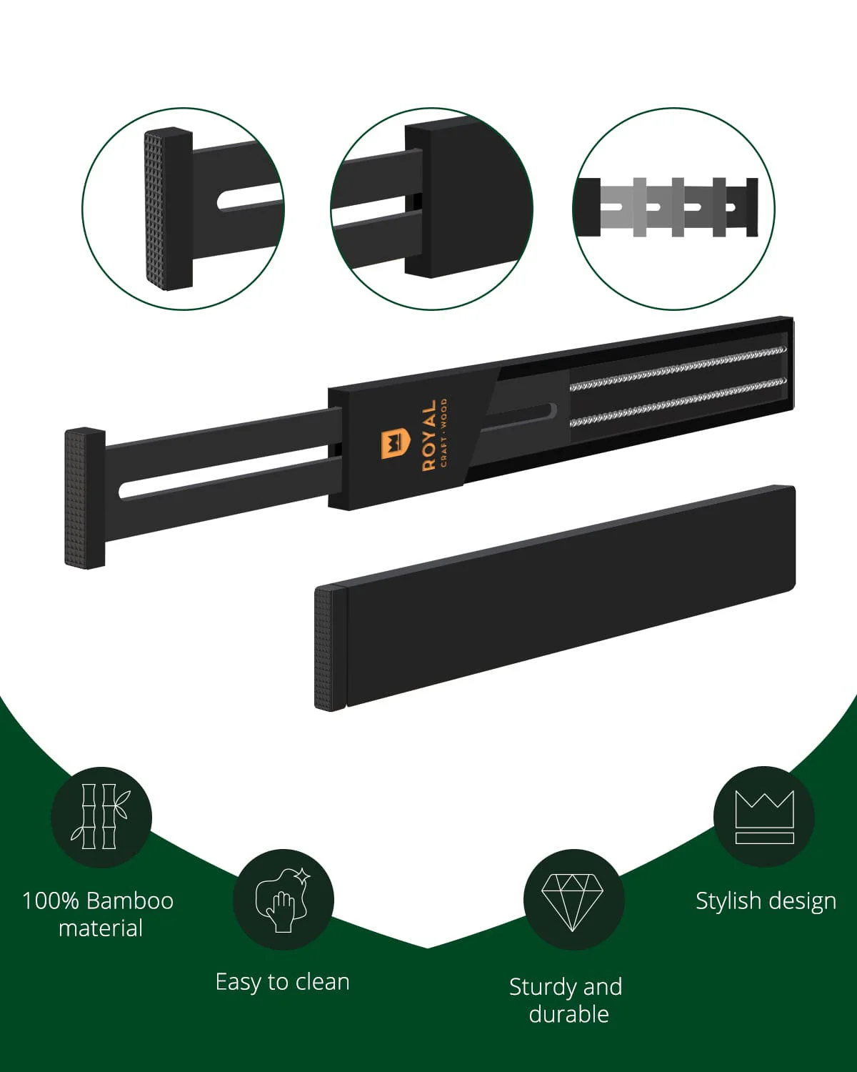 Drawer Dividers 22”, Black - Image 4