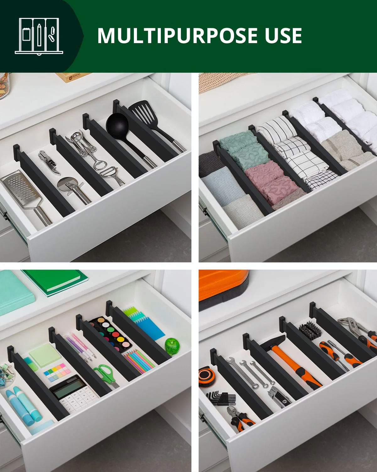 Drawer Dividers 22”, Black - Image 6