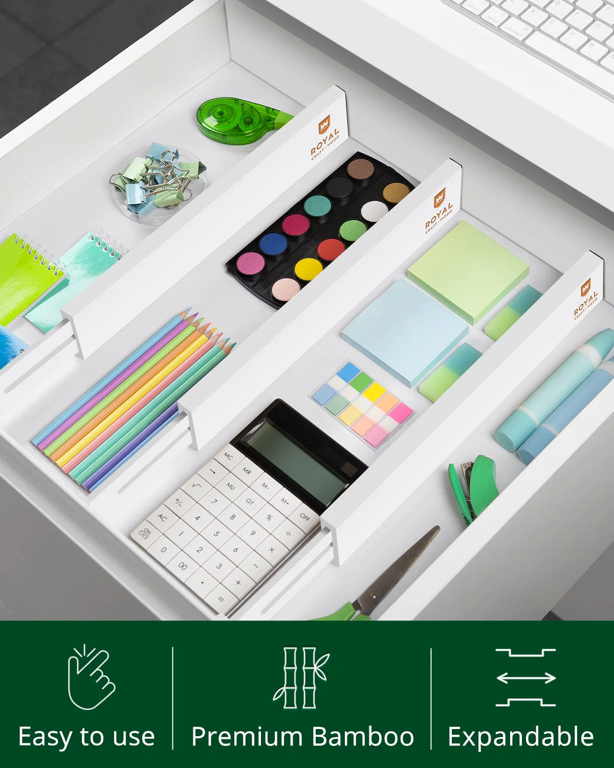 Drawer Dividers 22”, White - Image 5