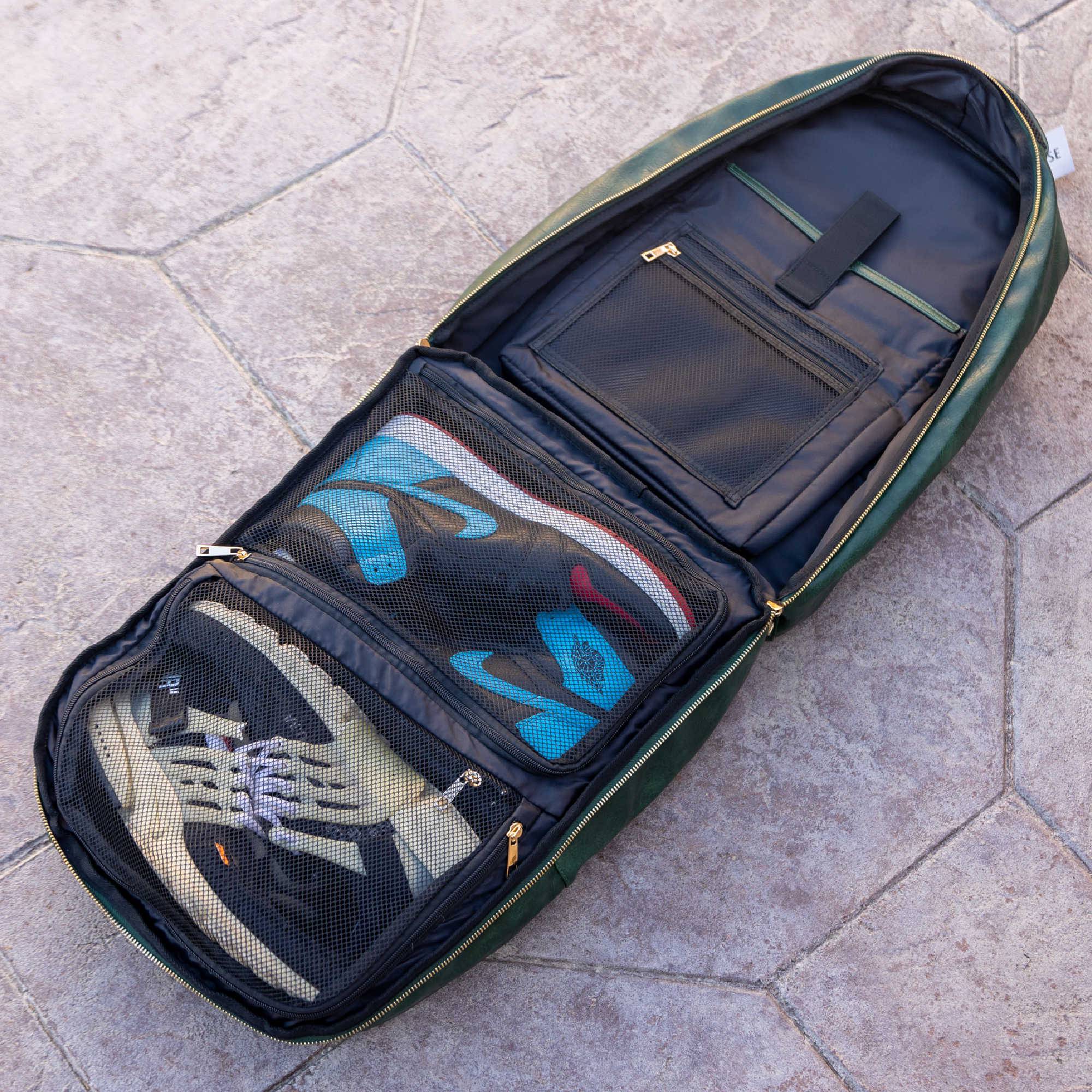 Emerald Green Leather Commuter Bag (XL Design) - Image 5