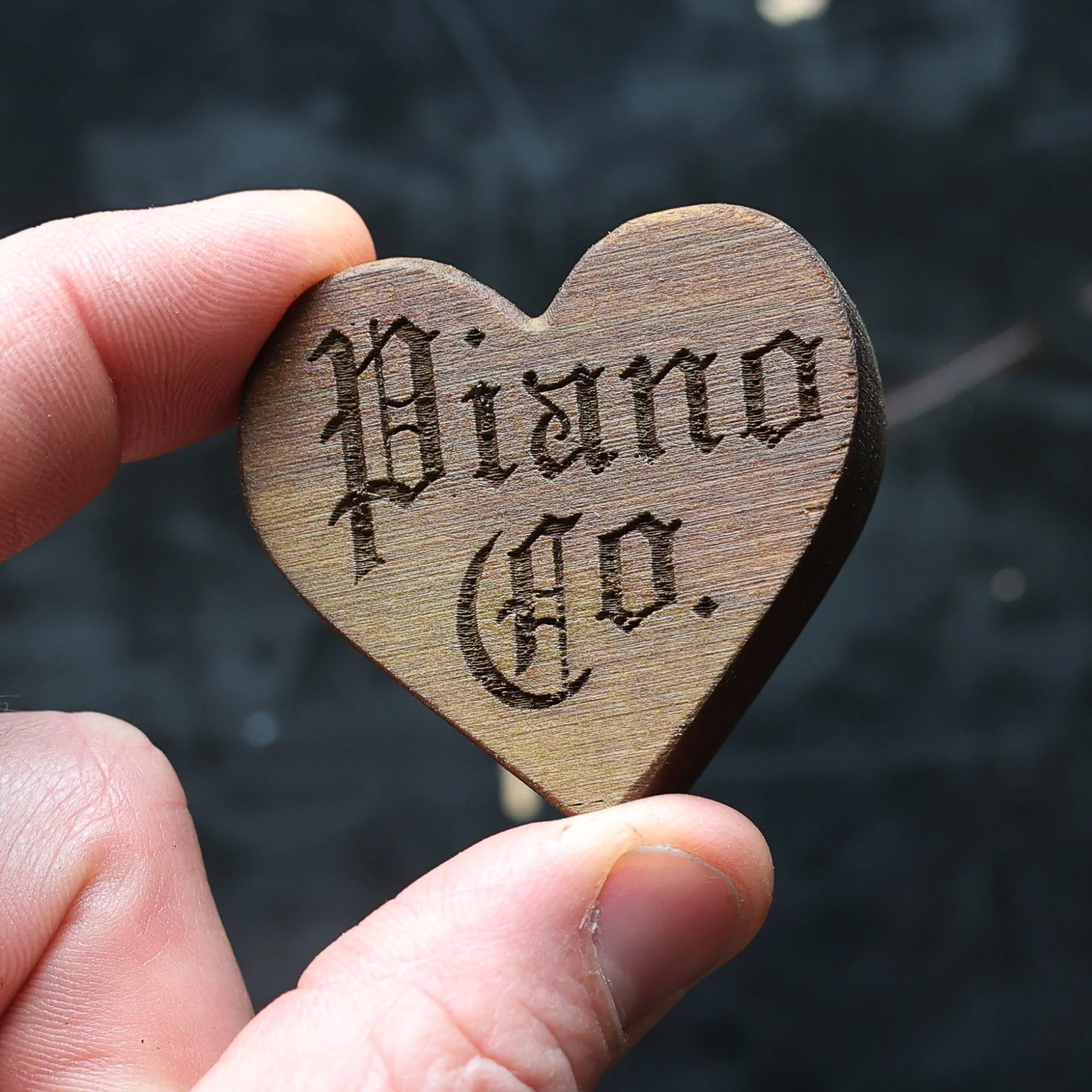 Engraved Piano Wood Hearts - Image 6