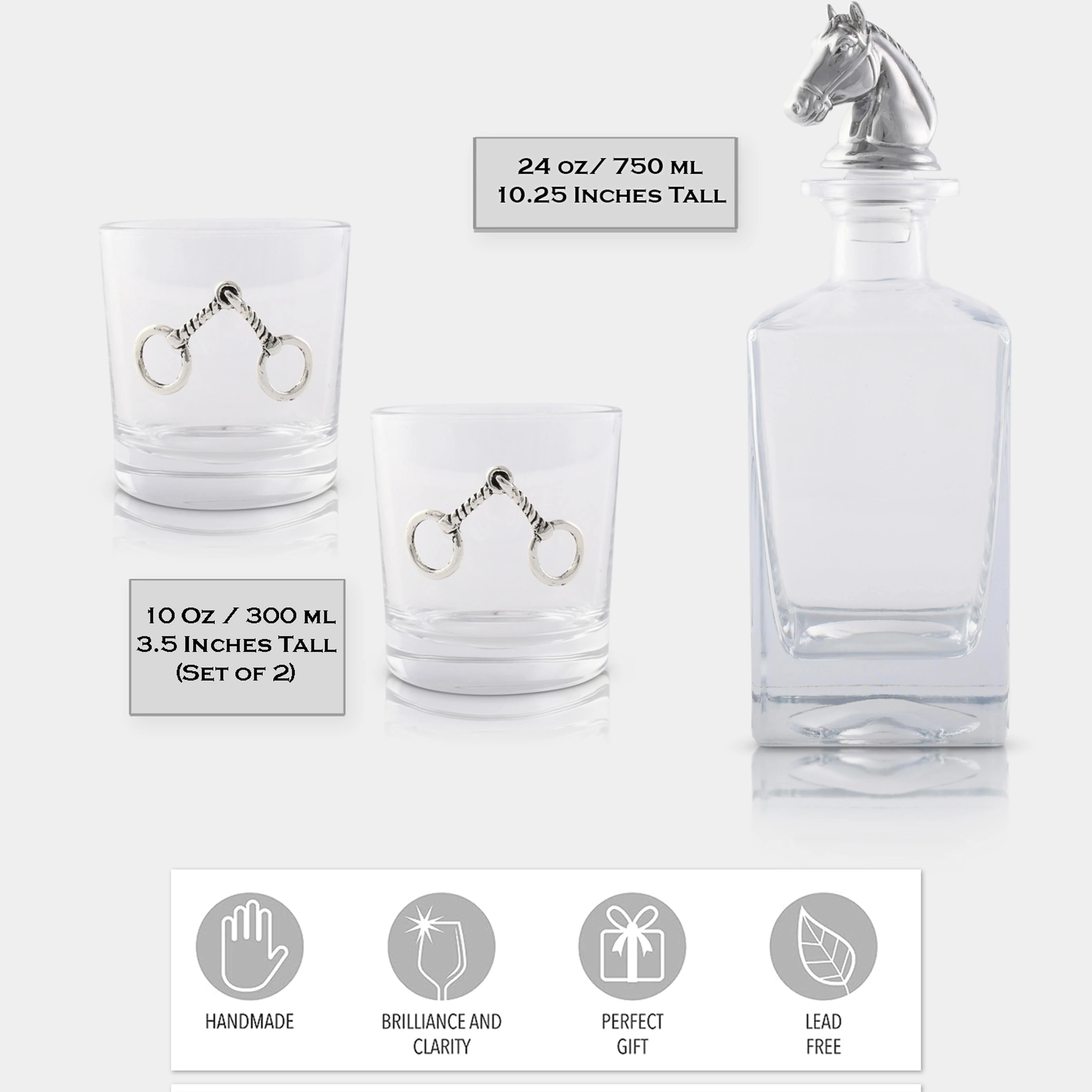 Equestrian Decanter Set with Glasses - Image 7
