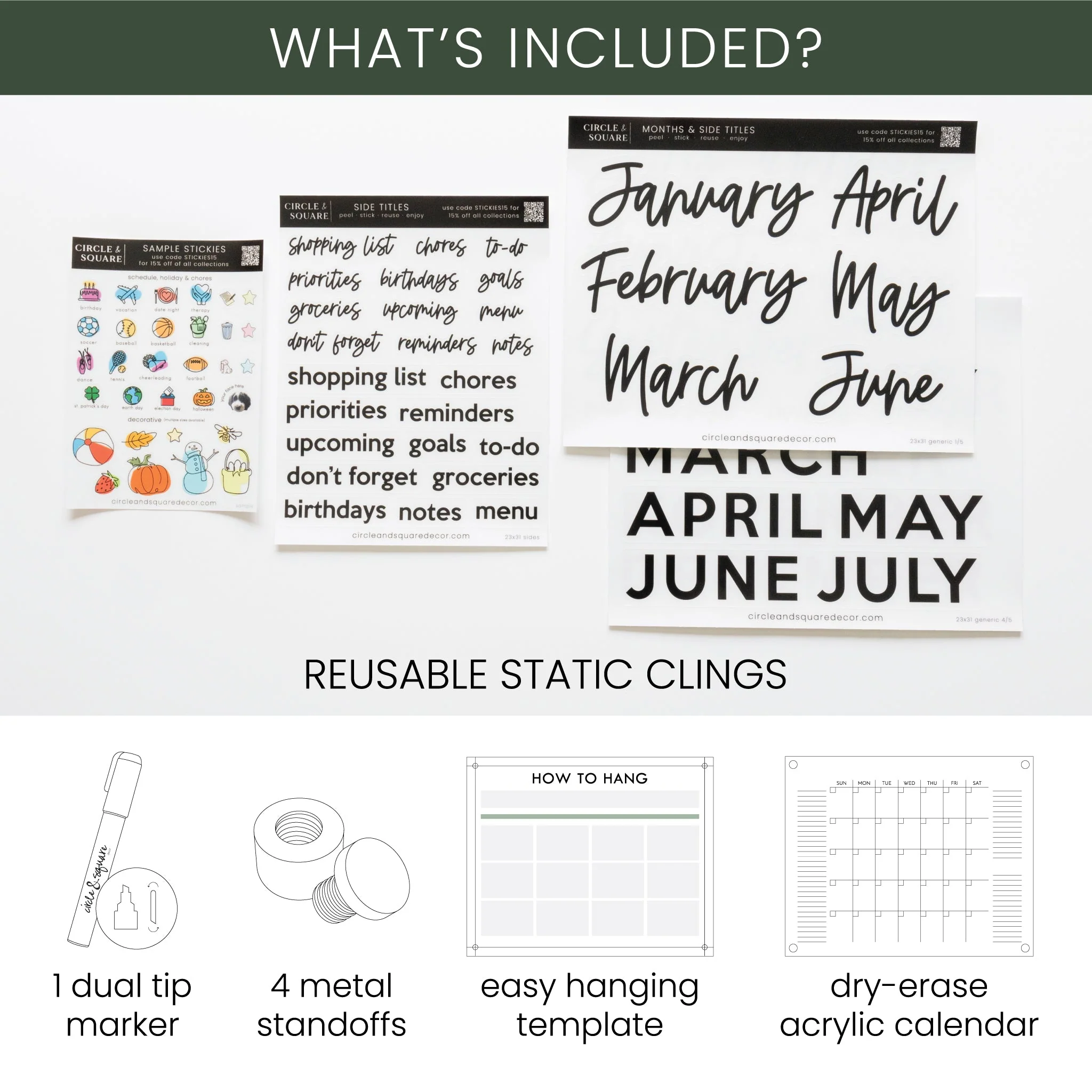 Ever Changing Acrylic Calendar | Classic Vertical - Image 2