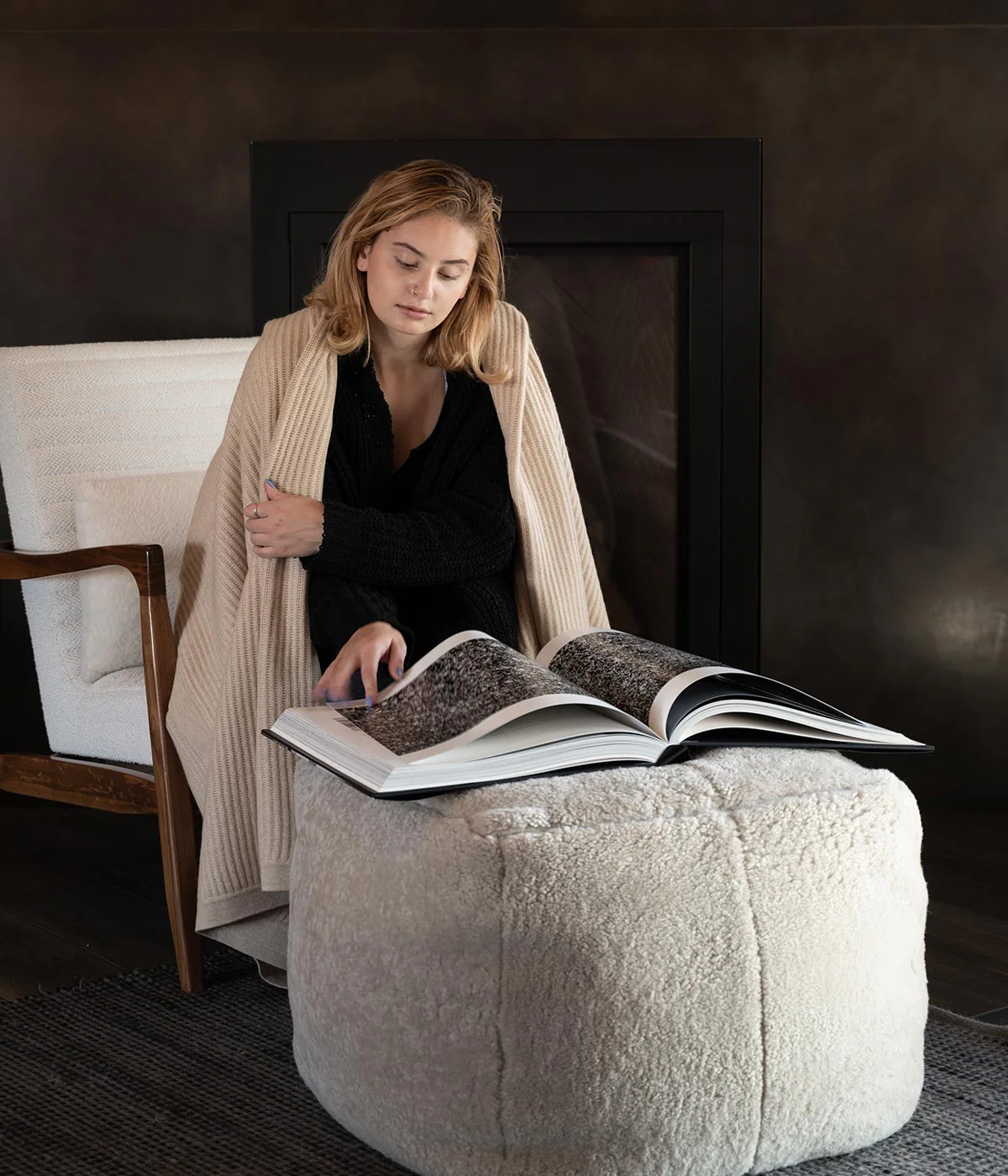 Fisherman's Knit Cashmere Throw - Image 7