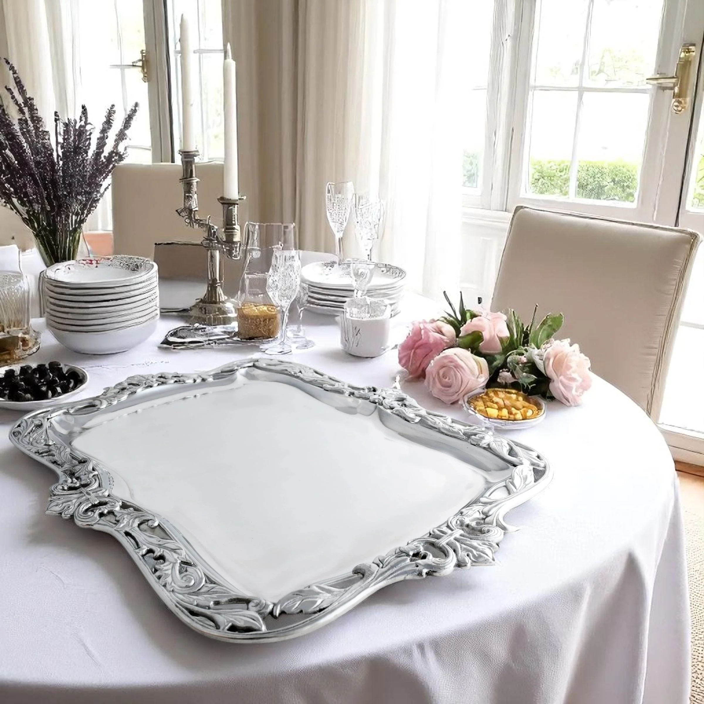 Fleur-De-Lis Acanthus Platter - Image 3