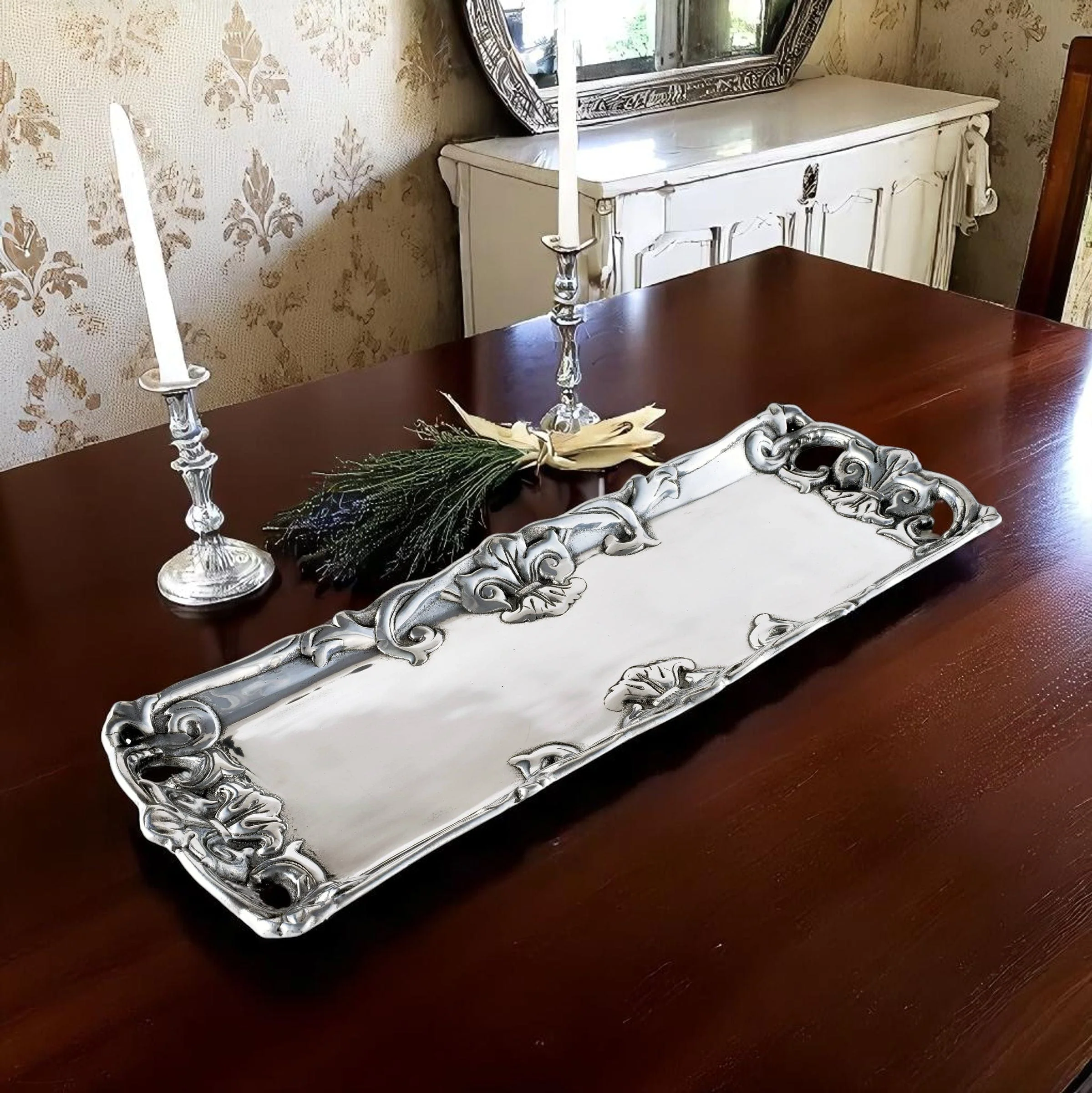 Fleur-De-Lis Oblong Tray - Image 2
