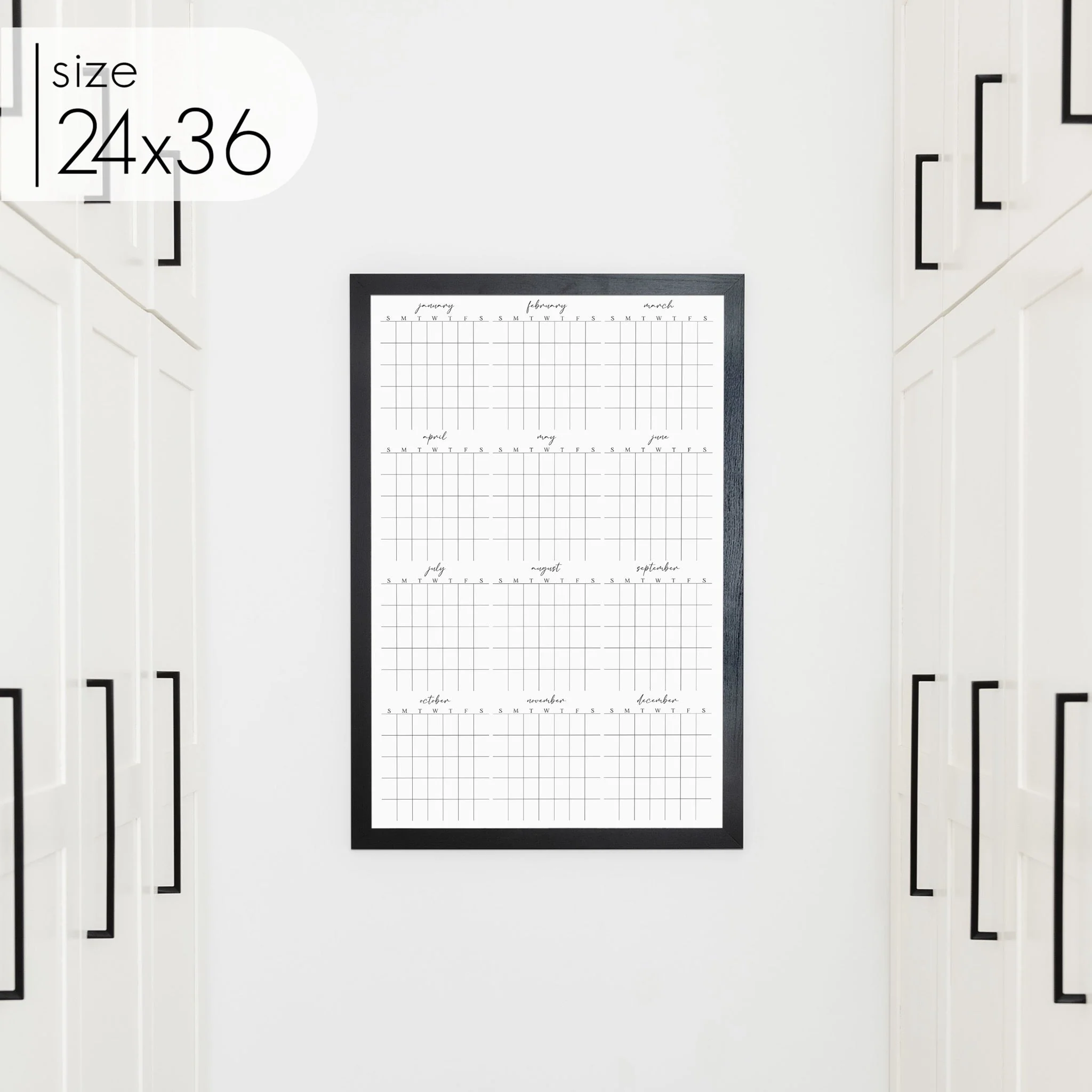 Framed Yearly Whiteboard Calendar | Vertical Pennington - Image 11