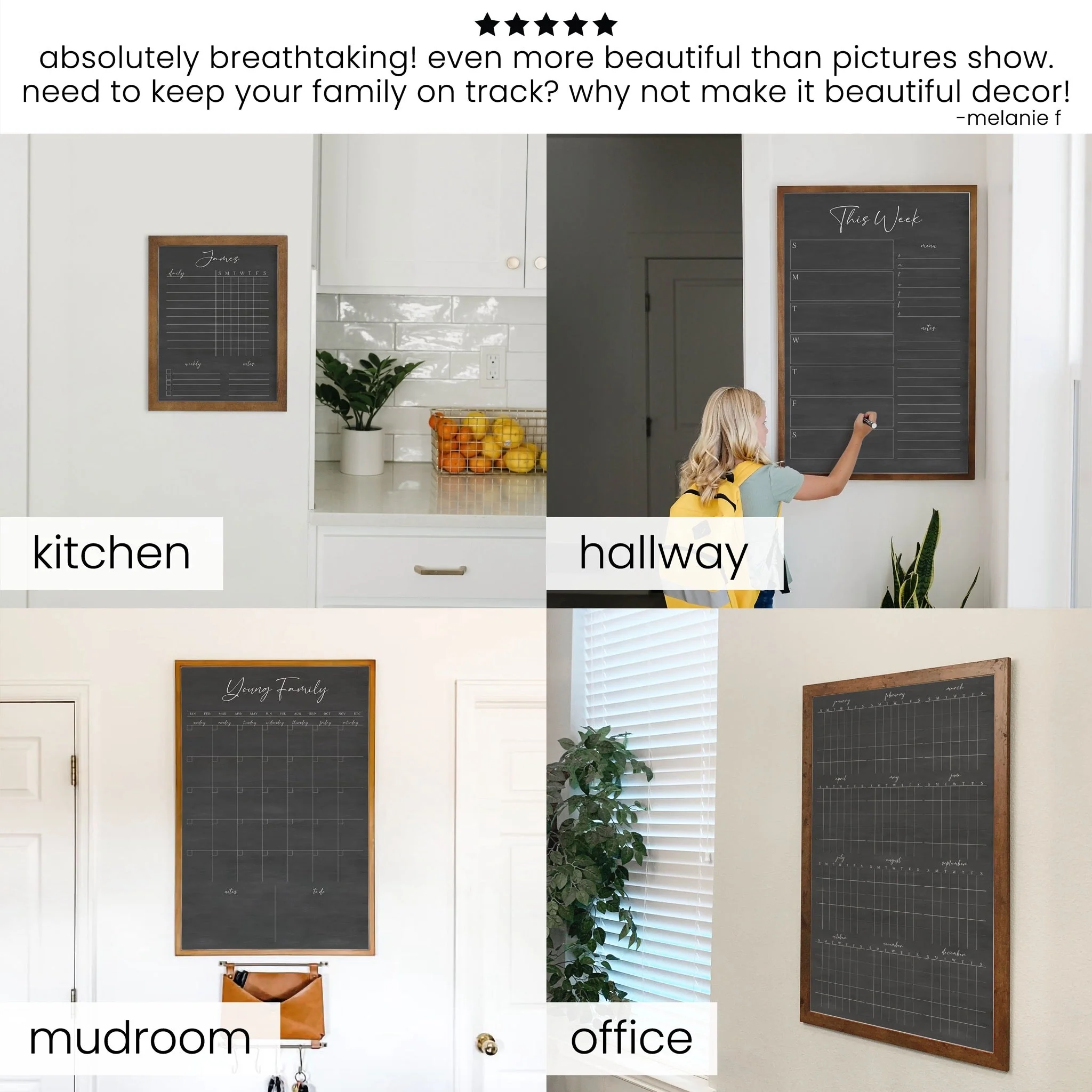 Framed Yearly Whiteboard Calendar | Vertical Pennington - Image 2