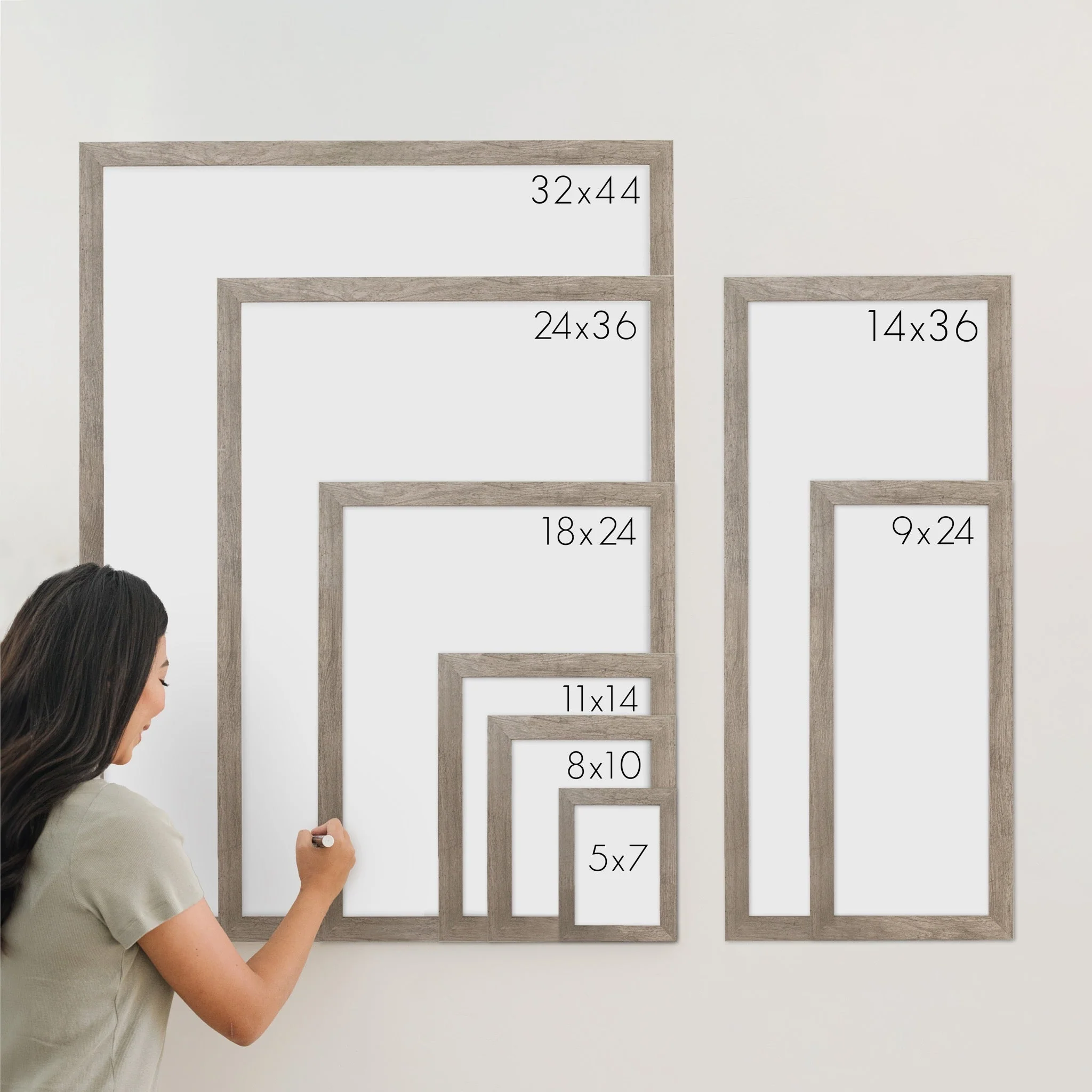Framed Yearly Whiteboard Calendar | Vertical Pennington - Image 3