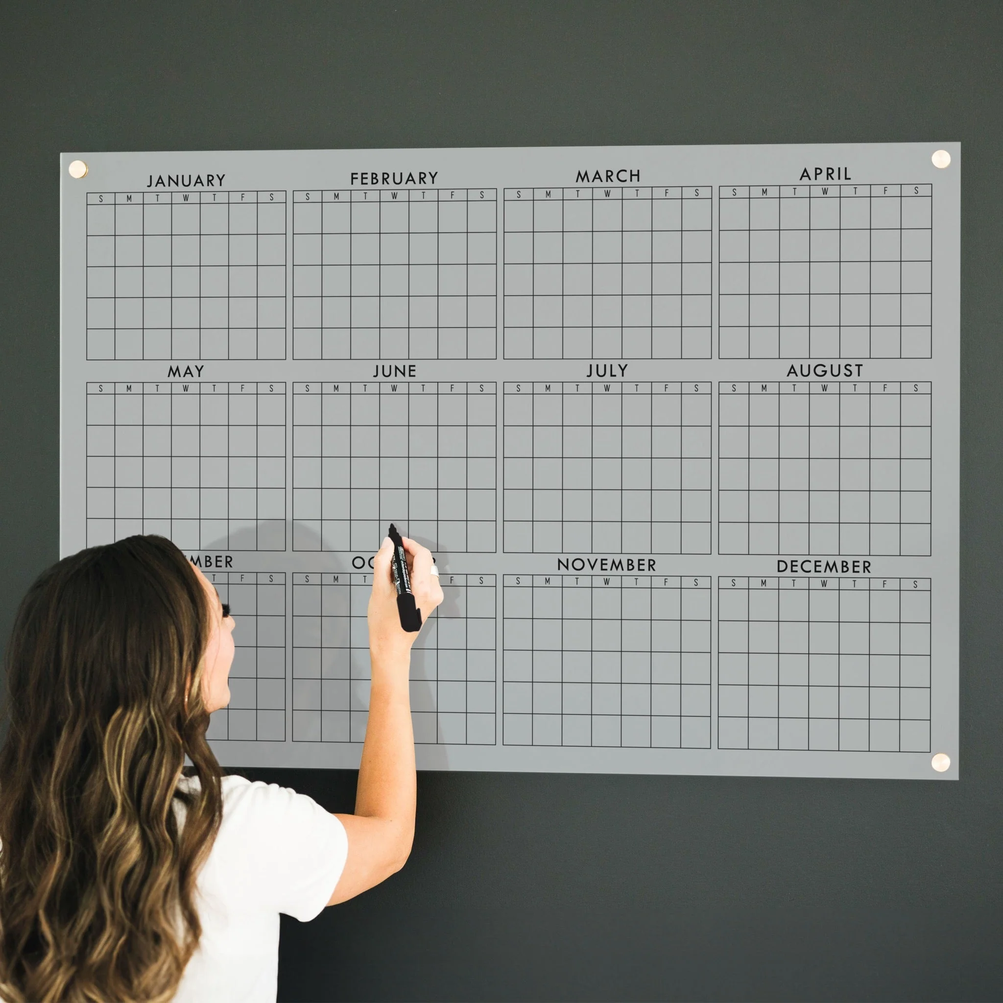 Frosted Acrylic Yearly Calendar | Horizontal Multi-style - Image 5