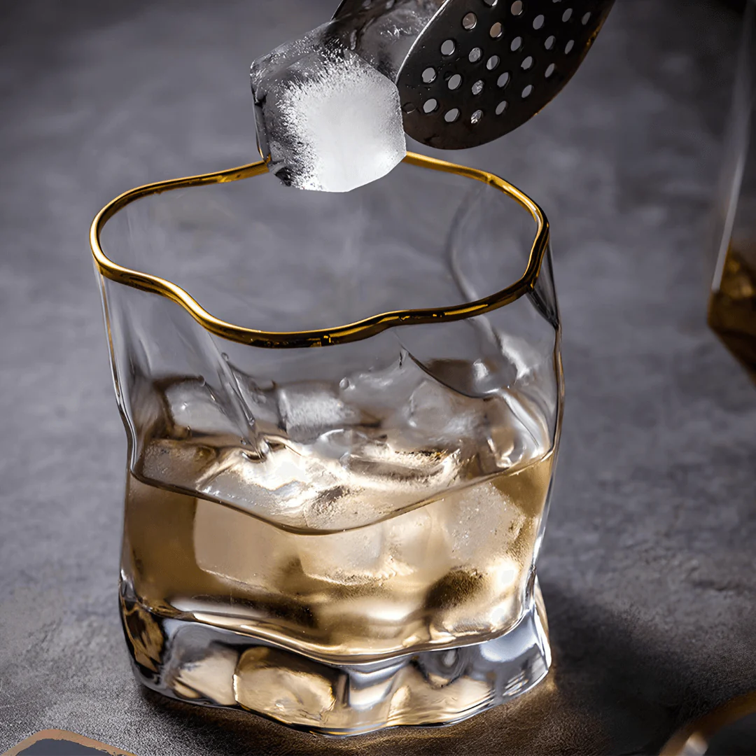Gold Hoshi Japanese Crystal Whisky Glass - Image 12