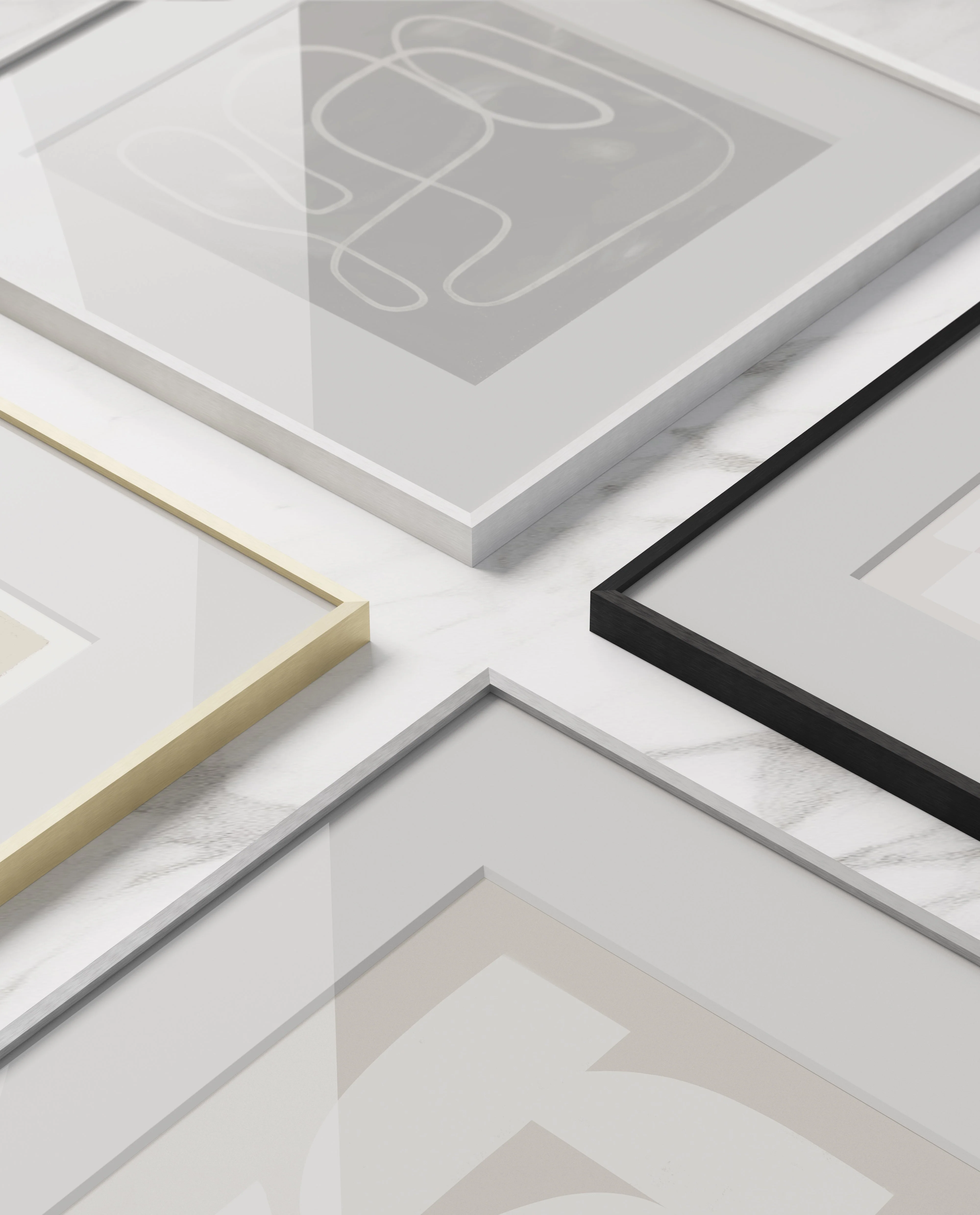 Gold Metal Glass Square Picture Frame - Image 6