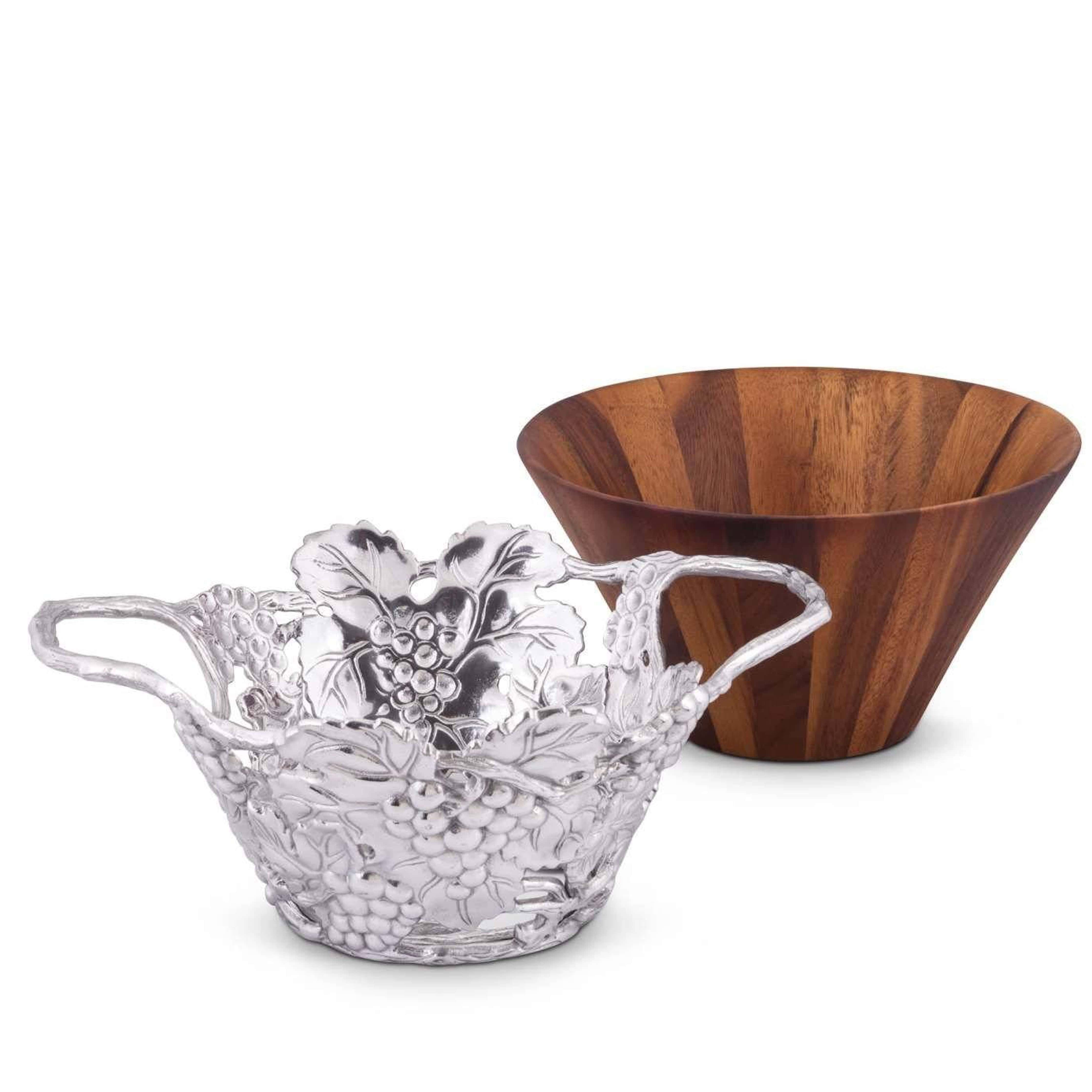 Grape Wood Tall Salad Bowl - Image 10