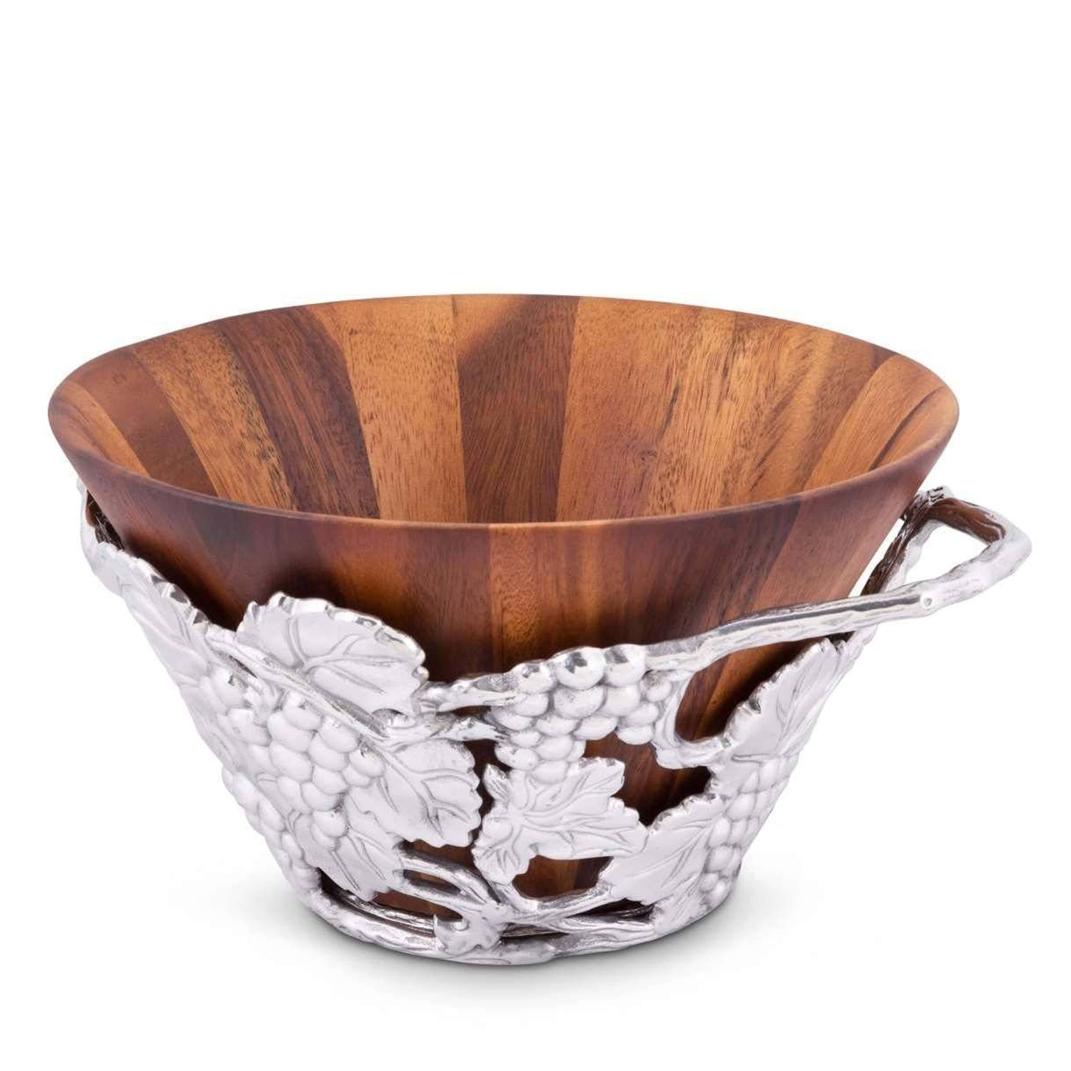 Grape Wood Tall Salad Bowl - Image 9