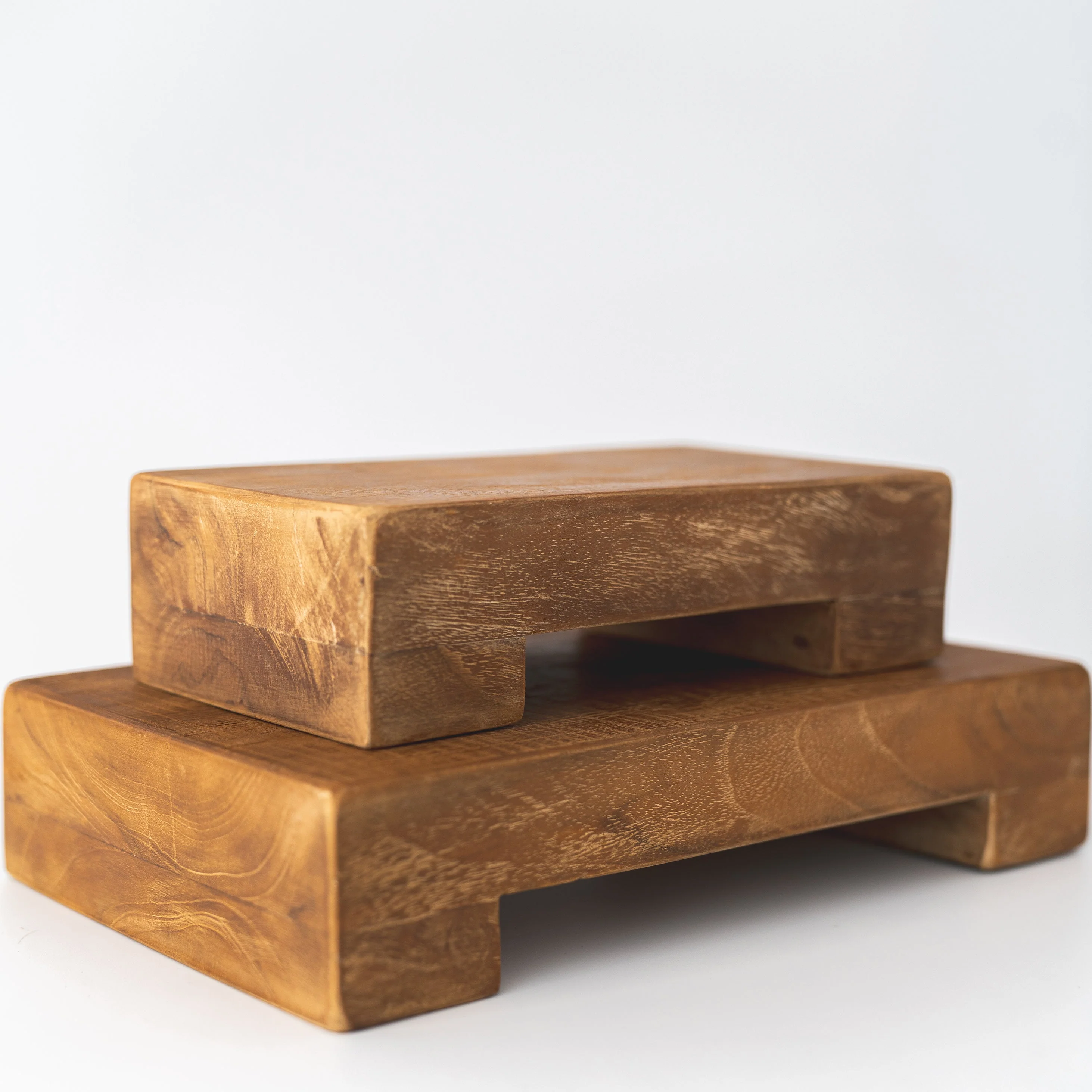 Handmade Teak Riser | Rectangle Display Tray for Home Decor - Image 2