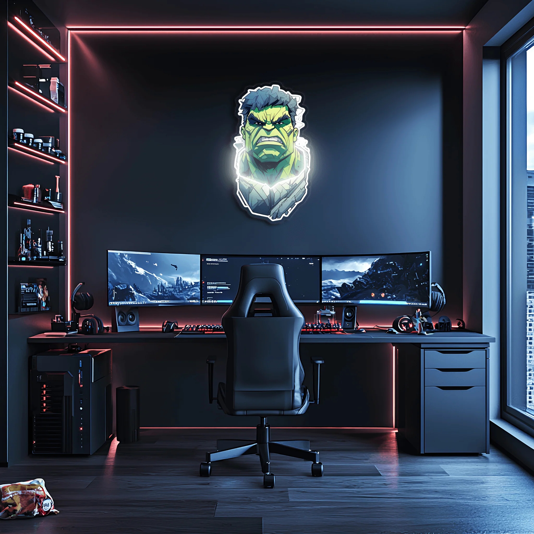 Hulk Neon Sign, Uv Print Neon, Hulk Wall Decor, Uv Print Neon Sign - Image 4