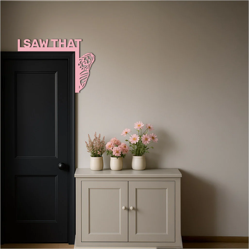 I Saw That Jesus Door Corner Metal Wall Art – Religious Home Decor - KAFGP127 - Image 3