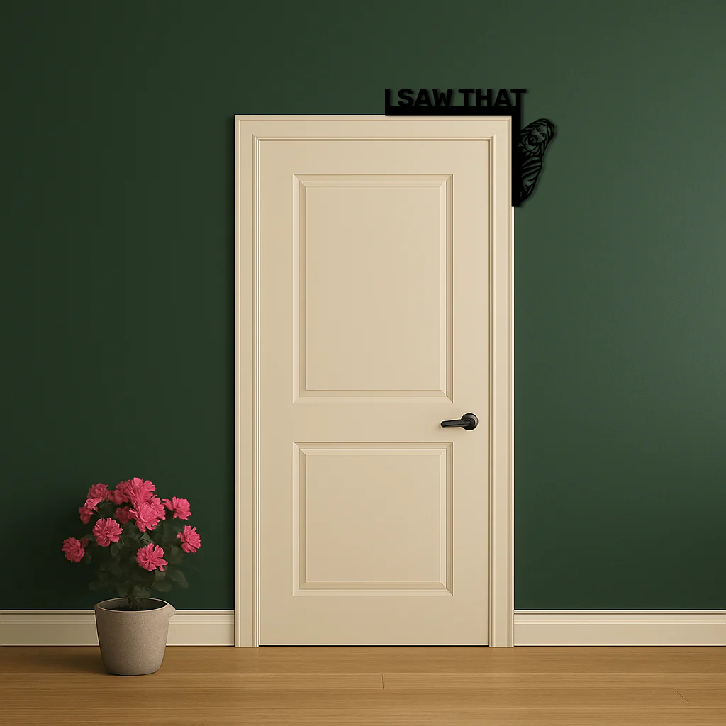 I Saw That Jesus Door Corner Metal Wall Art – Religious Home Decor - KAFGP127 - Image 9