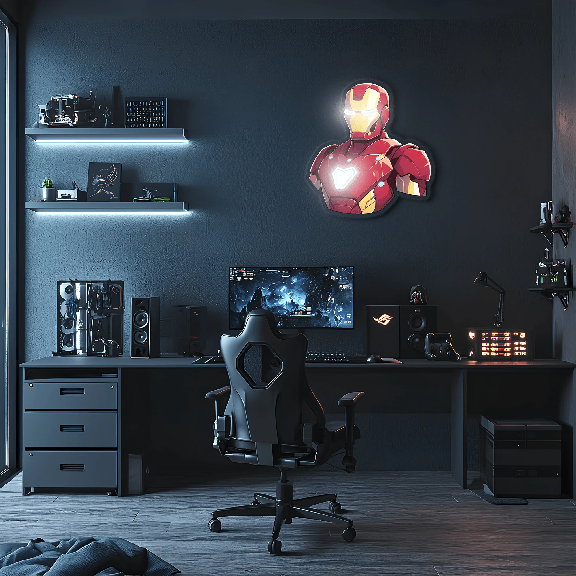 Ironman Plexiglass Neon Art, Ironman Neon Sign, Neon Light Sign - Image 2