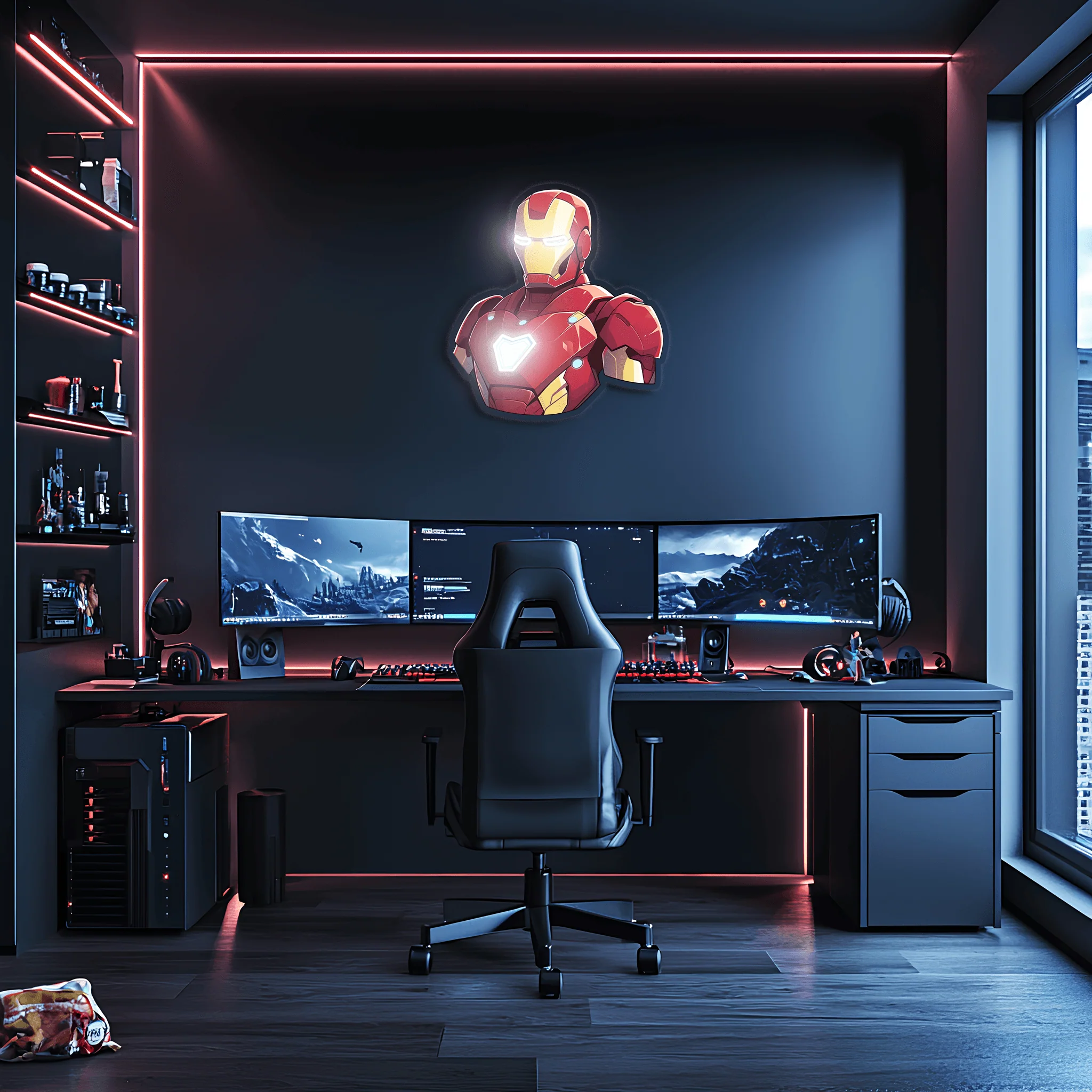 Ironman Plexiglass Neon Art, Ironman Neon Sign, Neon Light Sign - Image 4